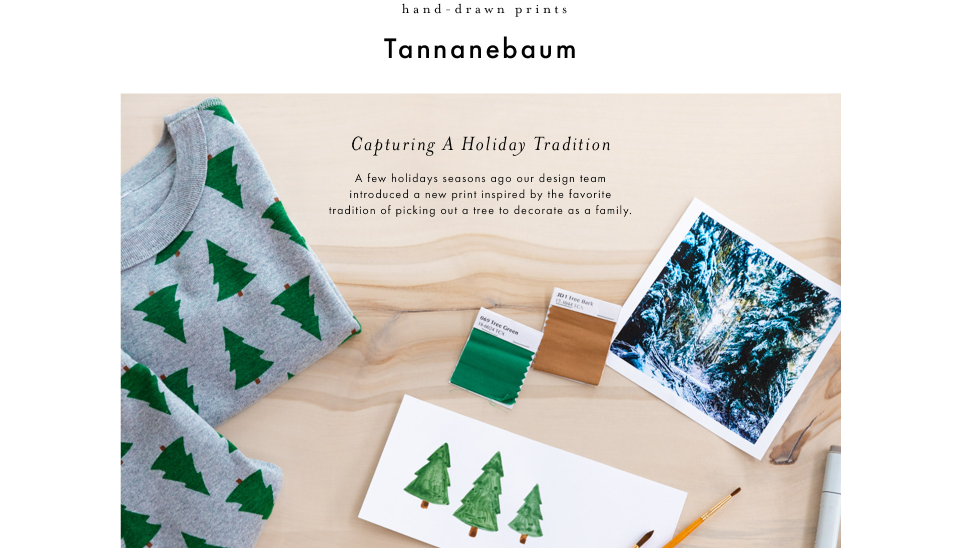 Inspiration for how our creators made our classic tannenbuam tree print