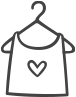 image of shirt on hanger icon