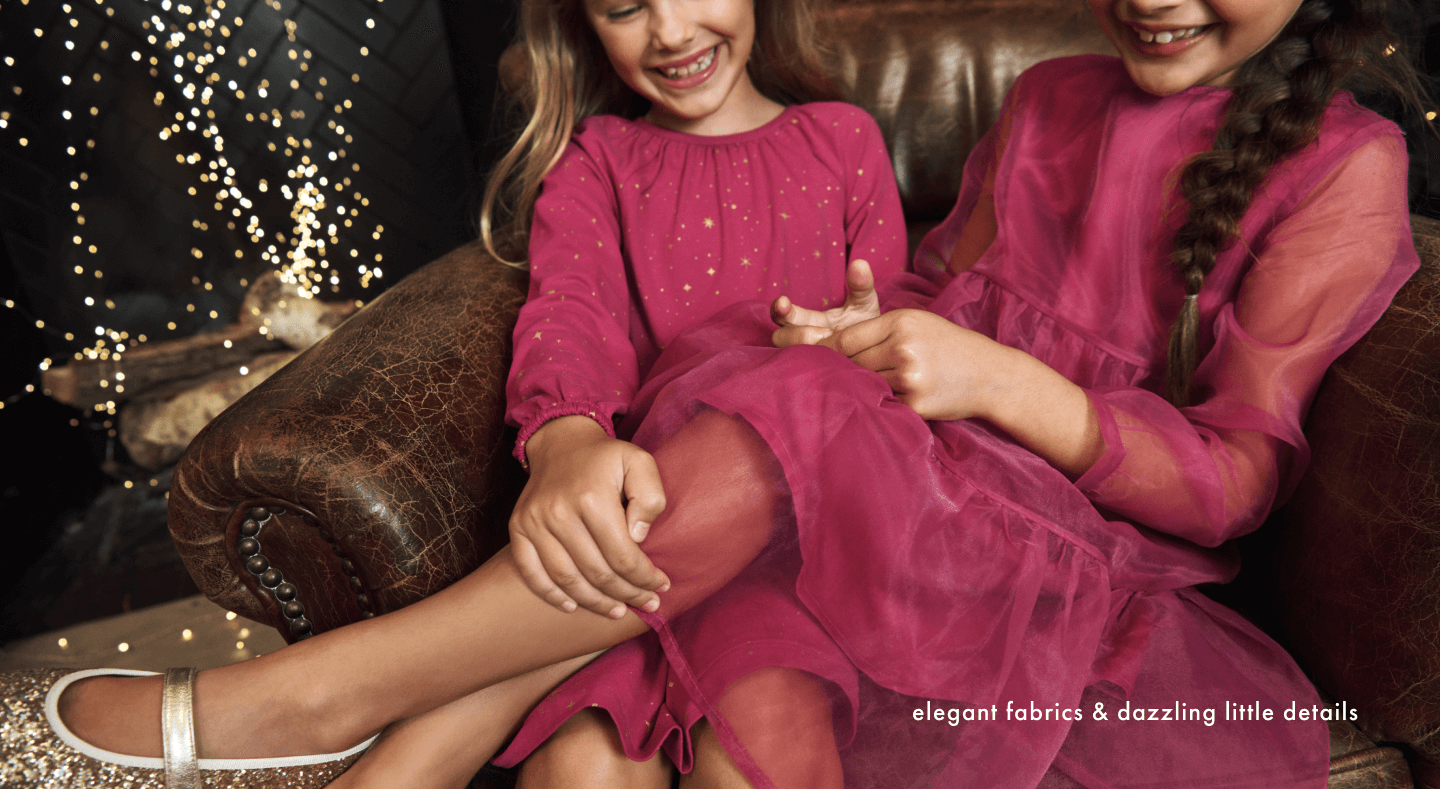 girls in holiday clothes