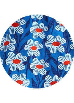 blue daisy print