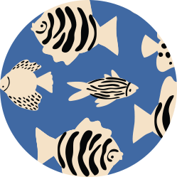 tropical fish print