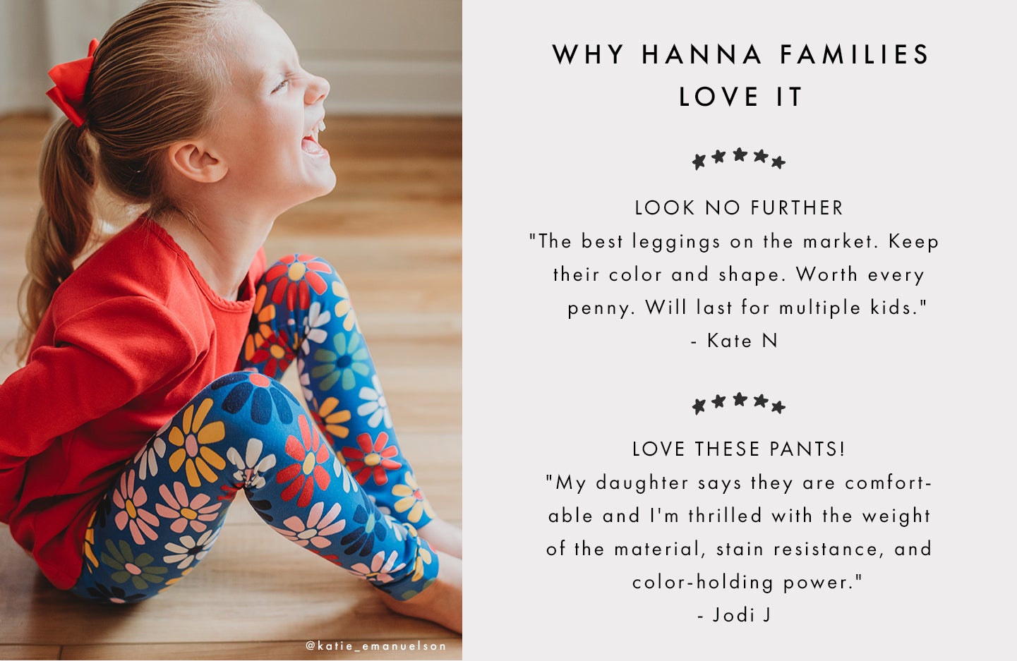 reviews of why families love hanna leggings