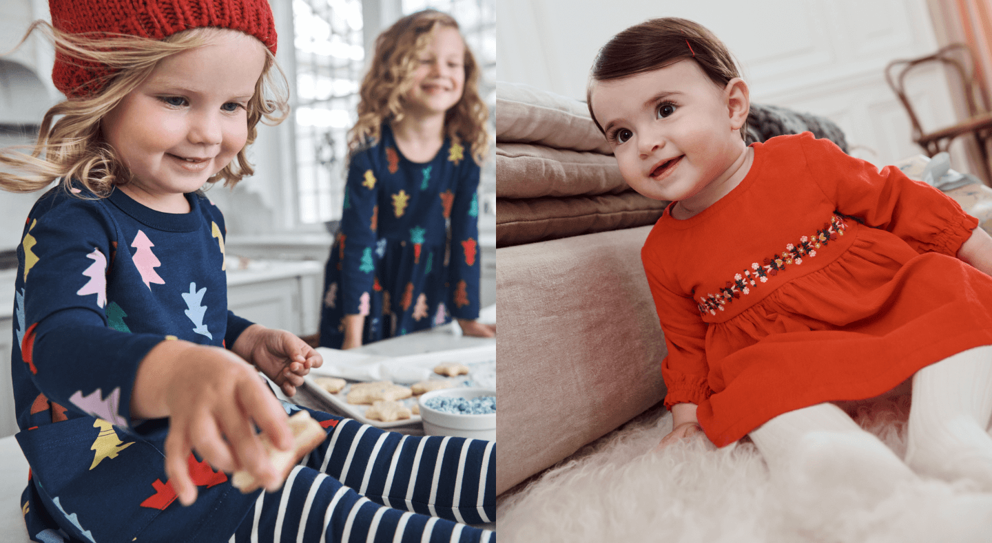 girls in holiday clothes