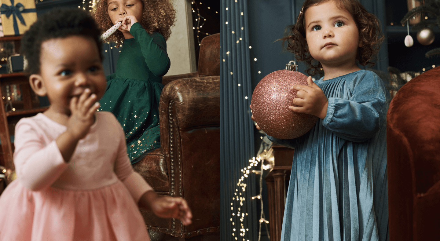 girls in holiday clothes