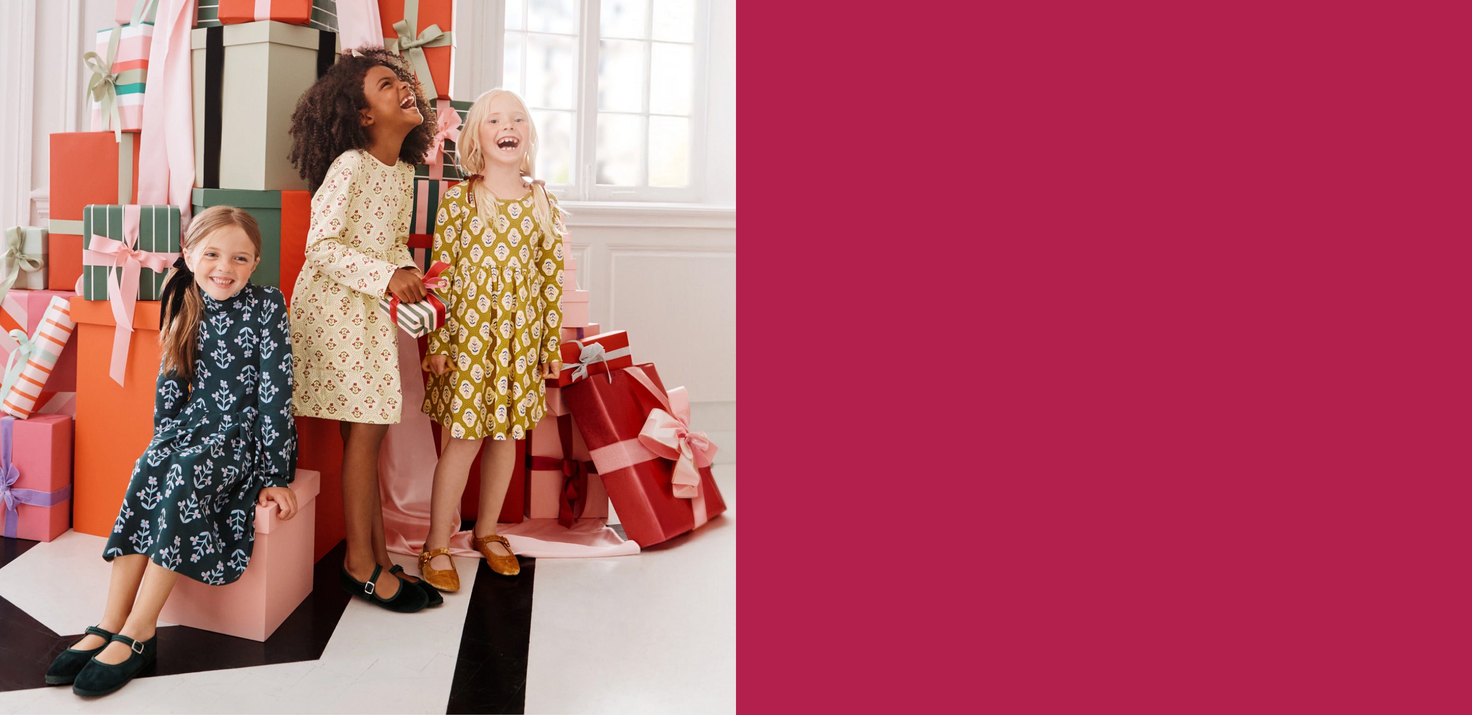 girls in holiday dresses