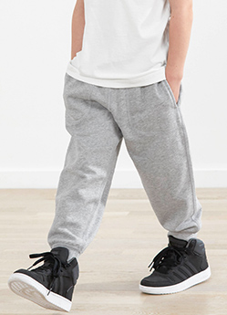 boy in grey sweatpants