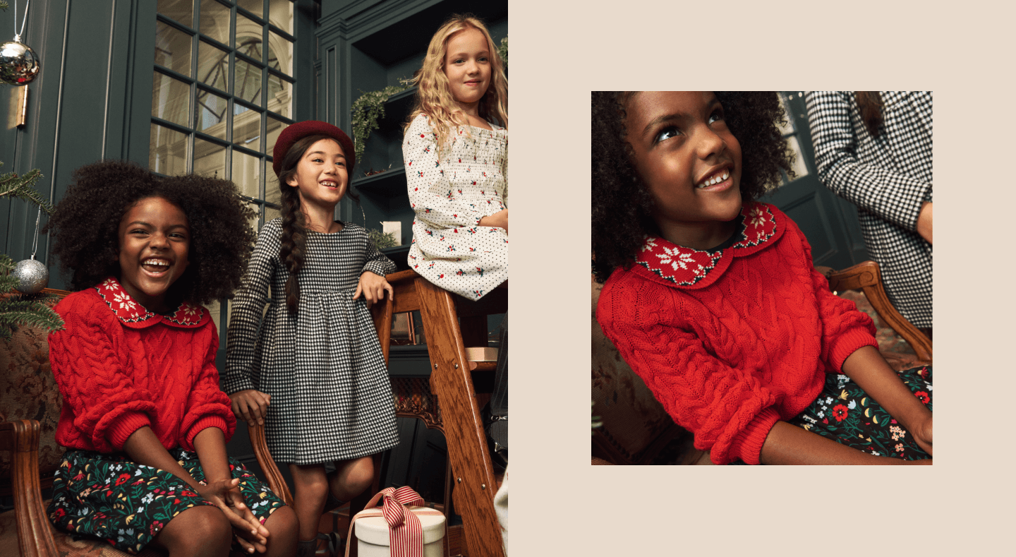 girls in holiday clothes