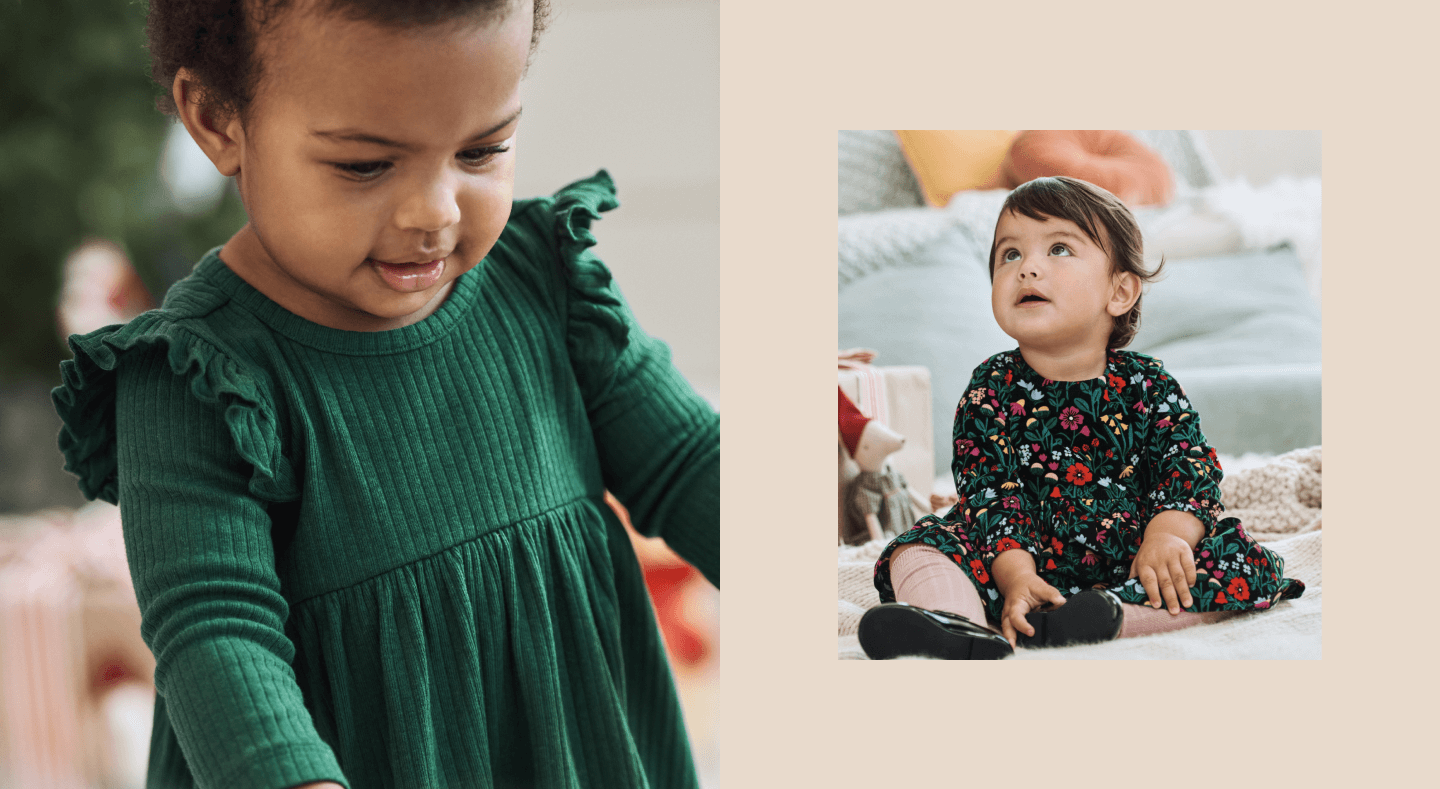 girls in holiday clothes