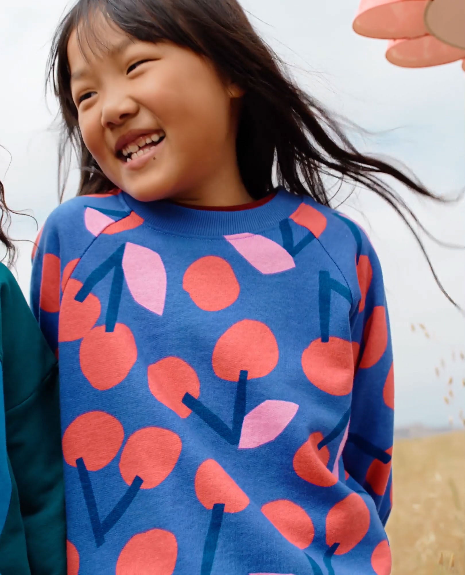 Video of child wearing French Terry Bubble Sweatshirt