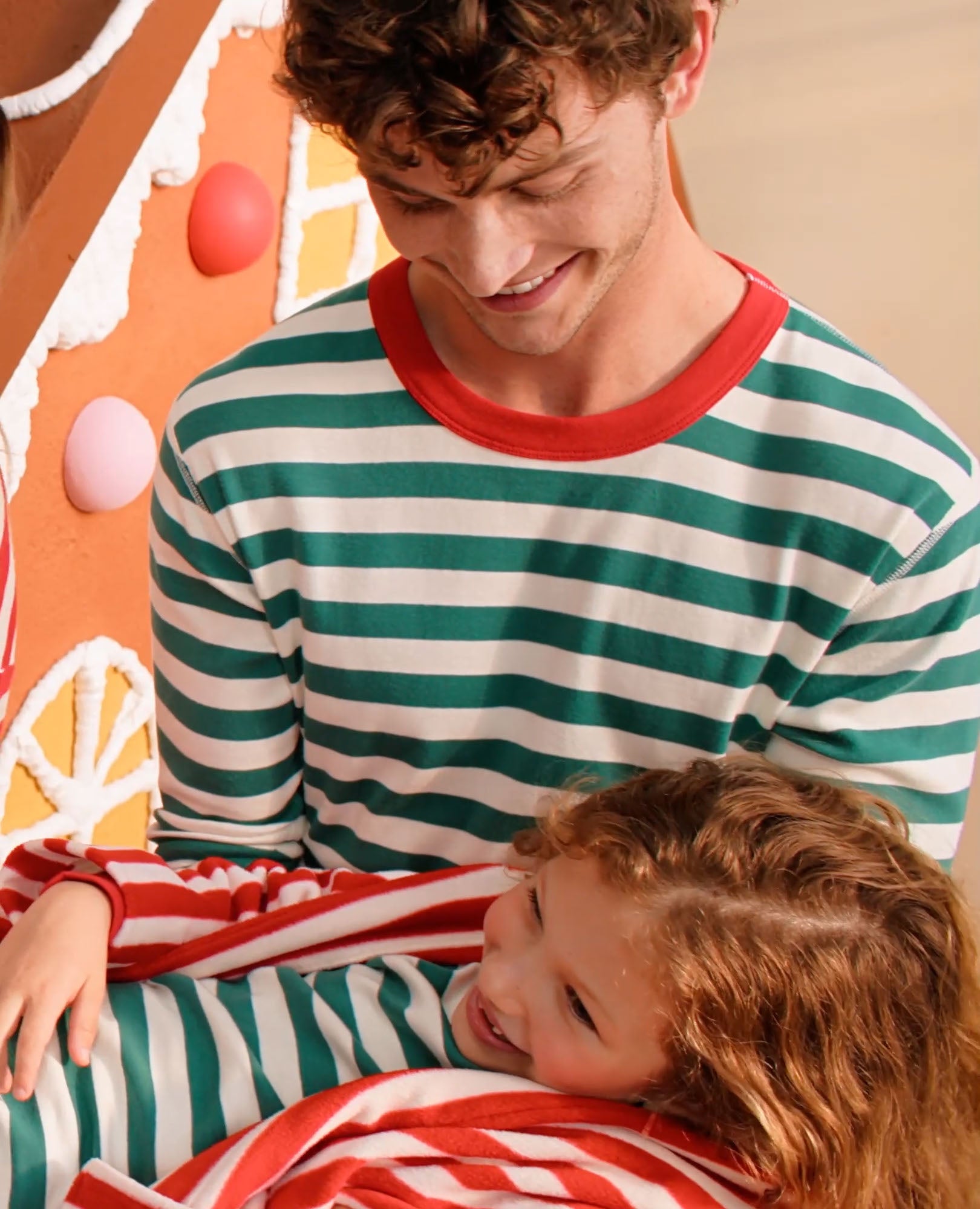Video of child wearing Adult Holiday HannaJams™ Pajama Set