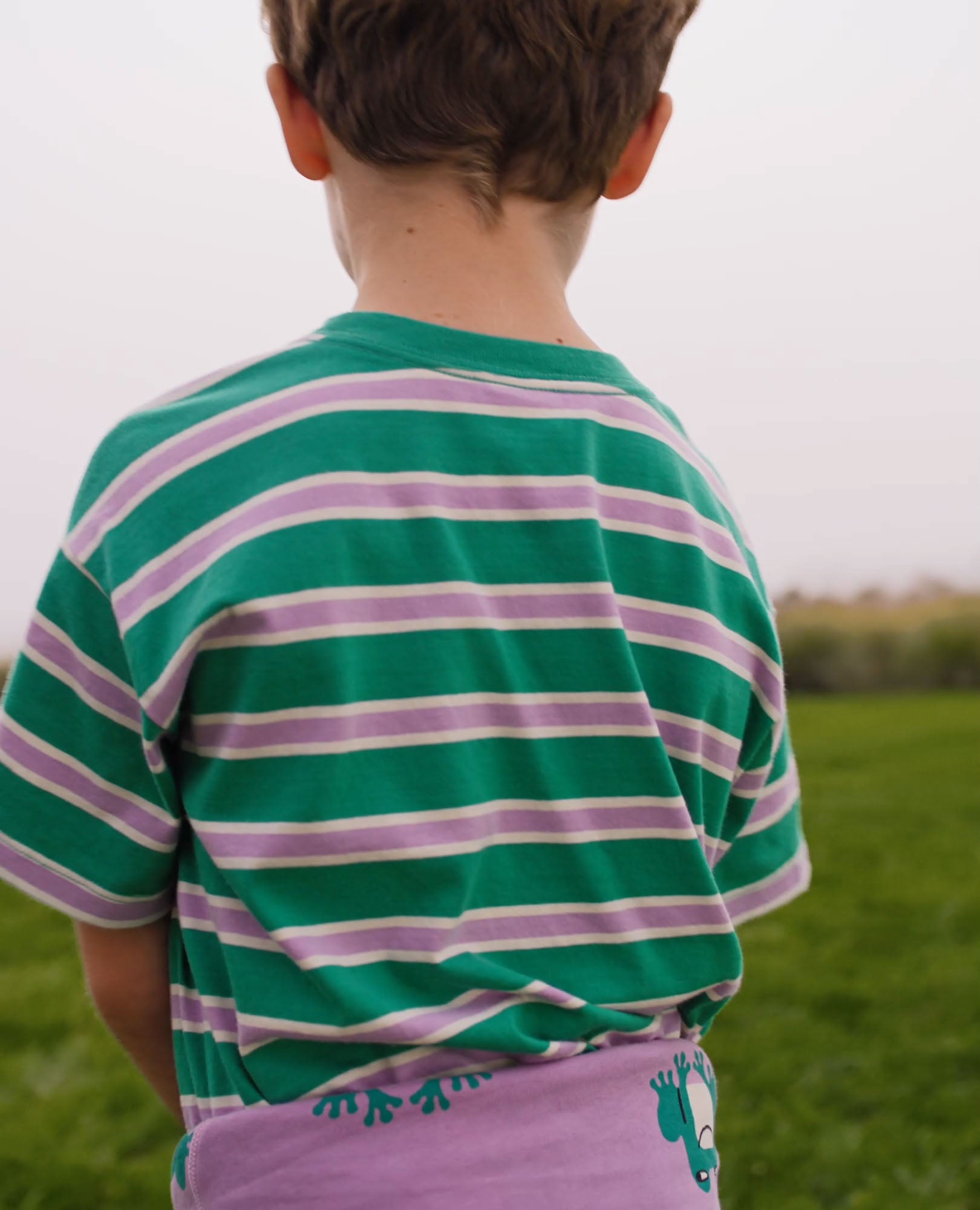 Video of child wearing Relaxed Fit Striped T-Shirt