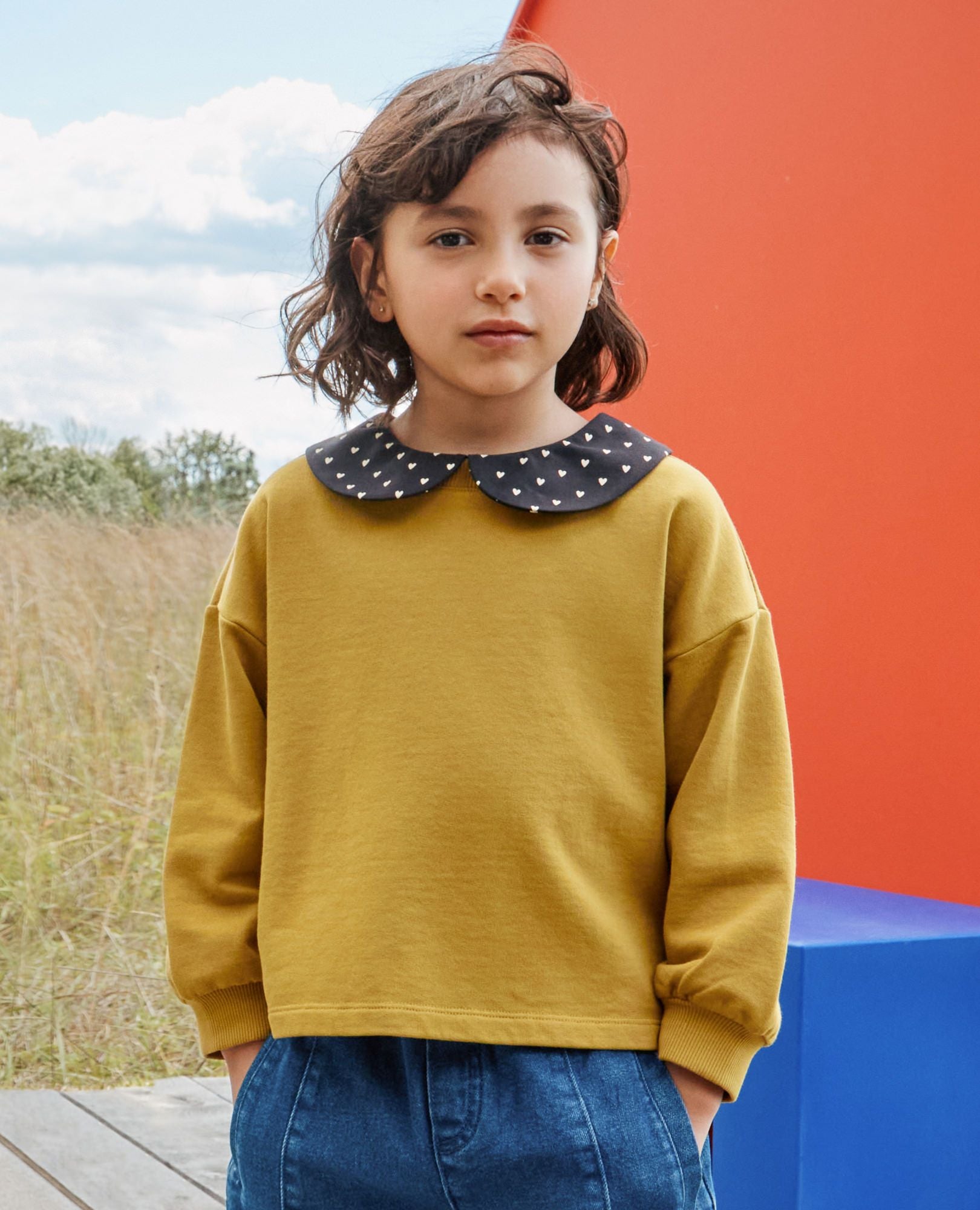 Balloon Sleeve French Terry Sweatshirt | Hanna Andersson