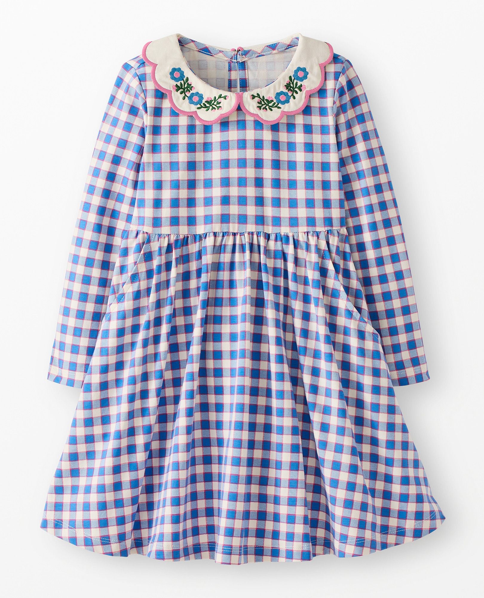 Long Sleeve Collared Skater Dress with Pockets | Hanna Andersson