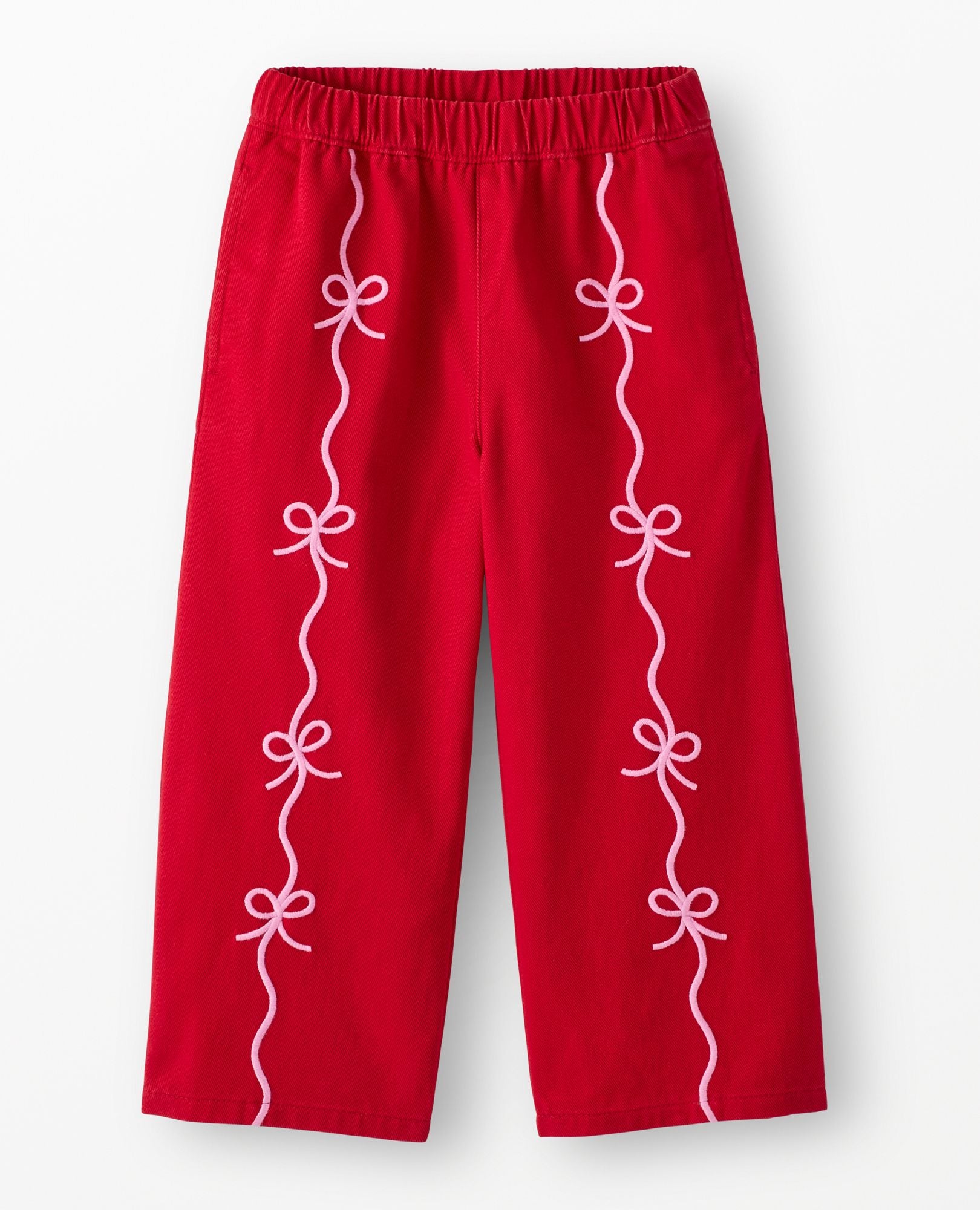 Twill Bow Wide Leg Pants | Hanna Andersson