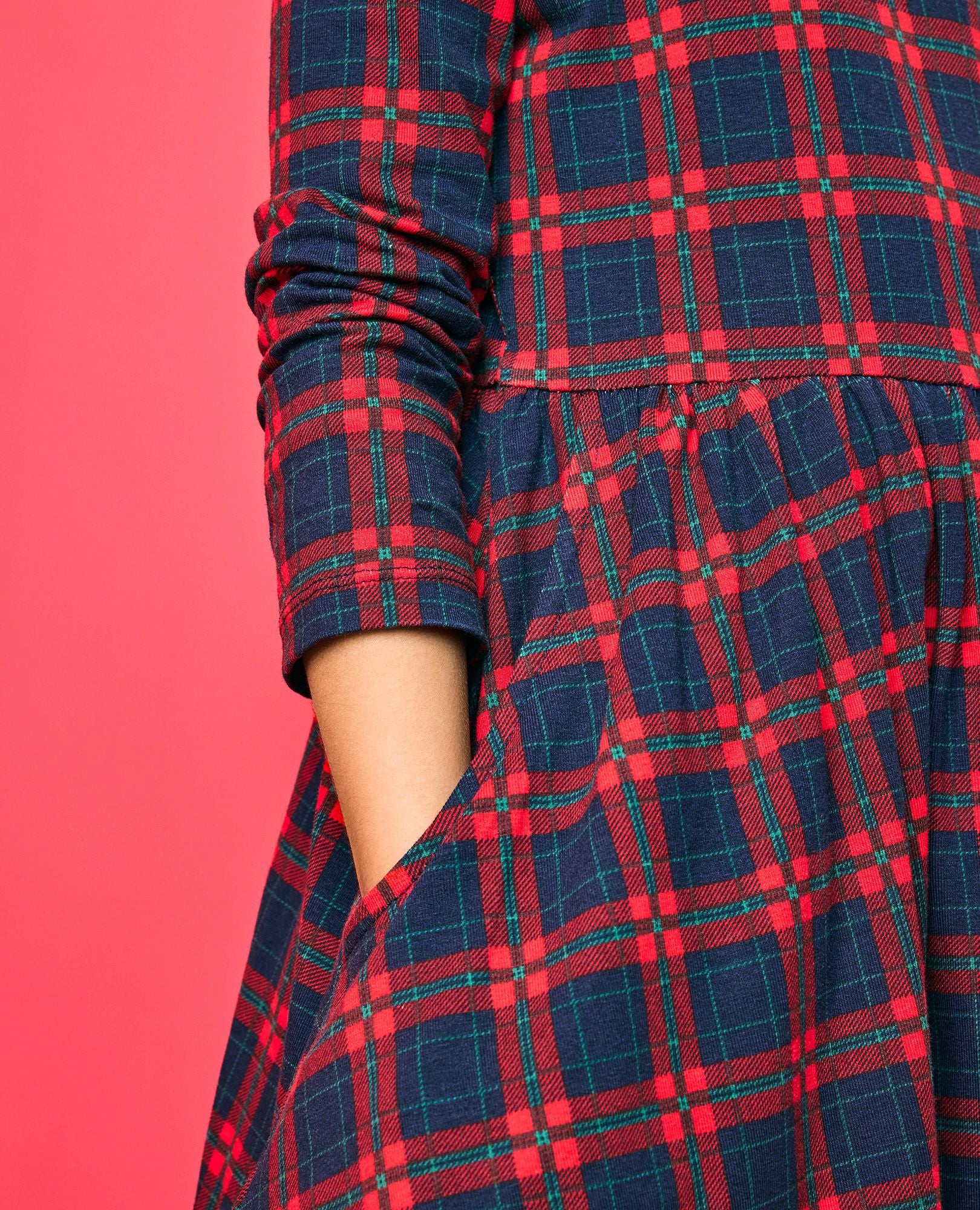 Long Sleeve Plaid Skater Dress with Pockets | Hanna Andersson