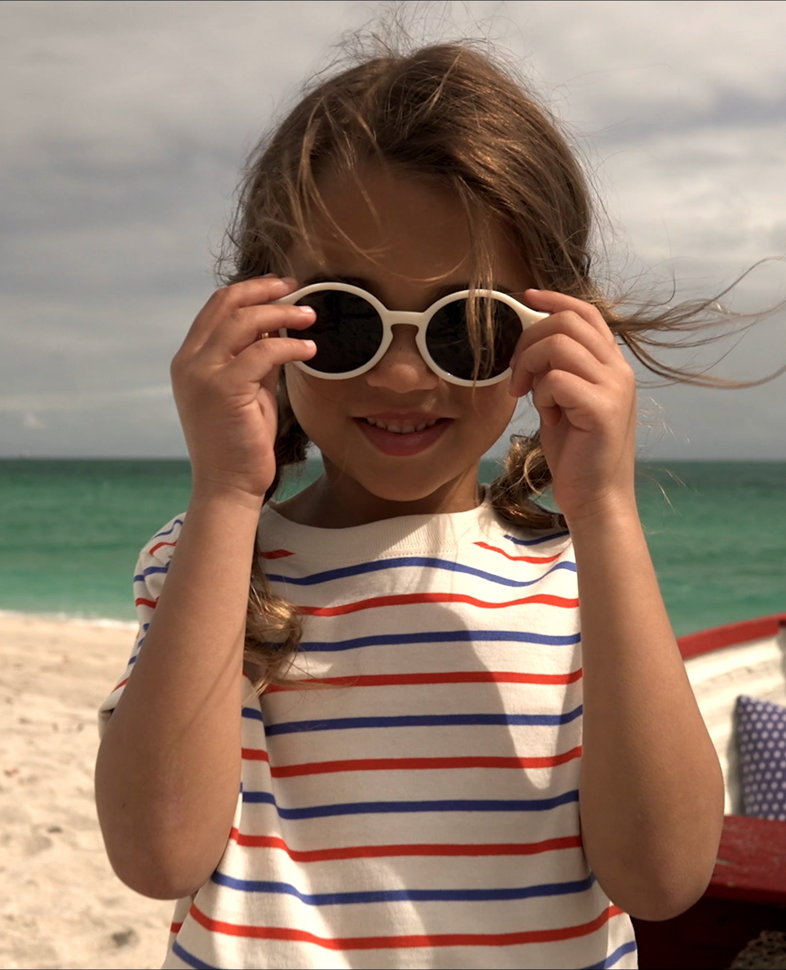 Video of child wearing Classic Fit Striped T-Shirt