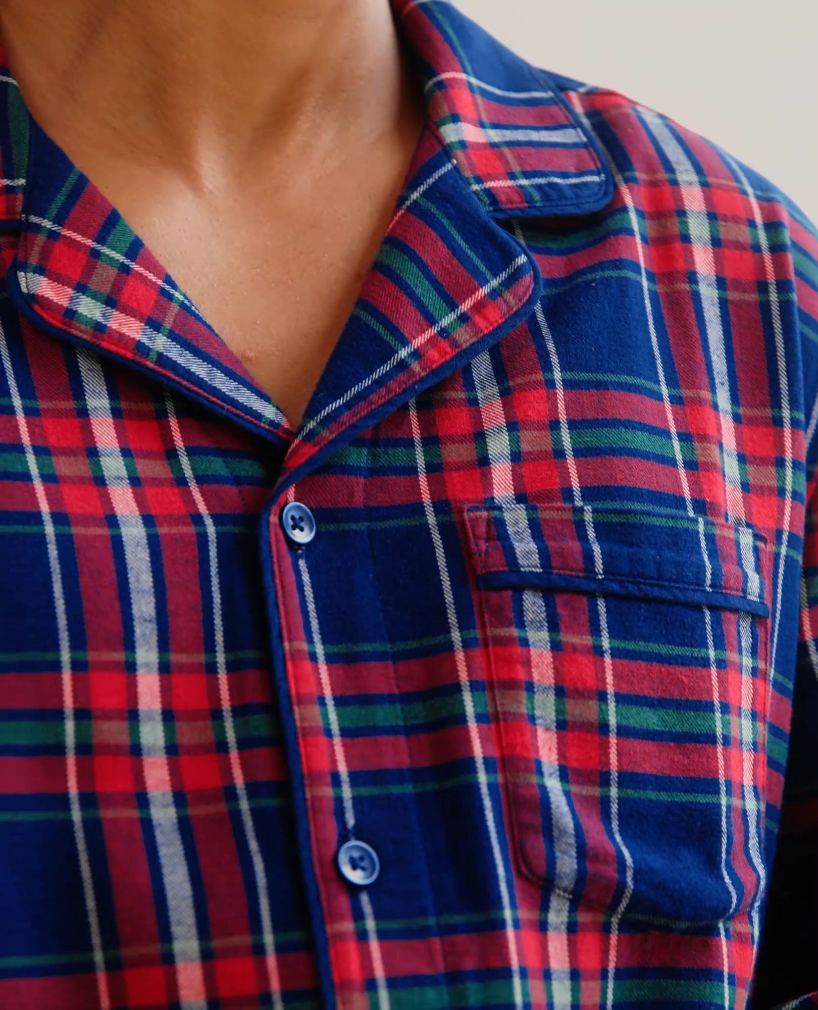 Video of child wearing Adult Holiday Flannel Pajama Top