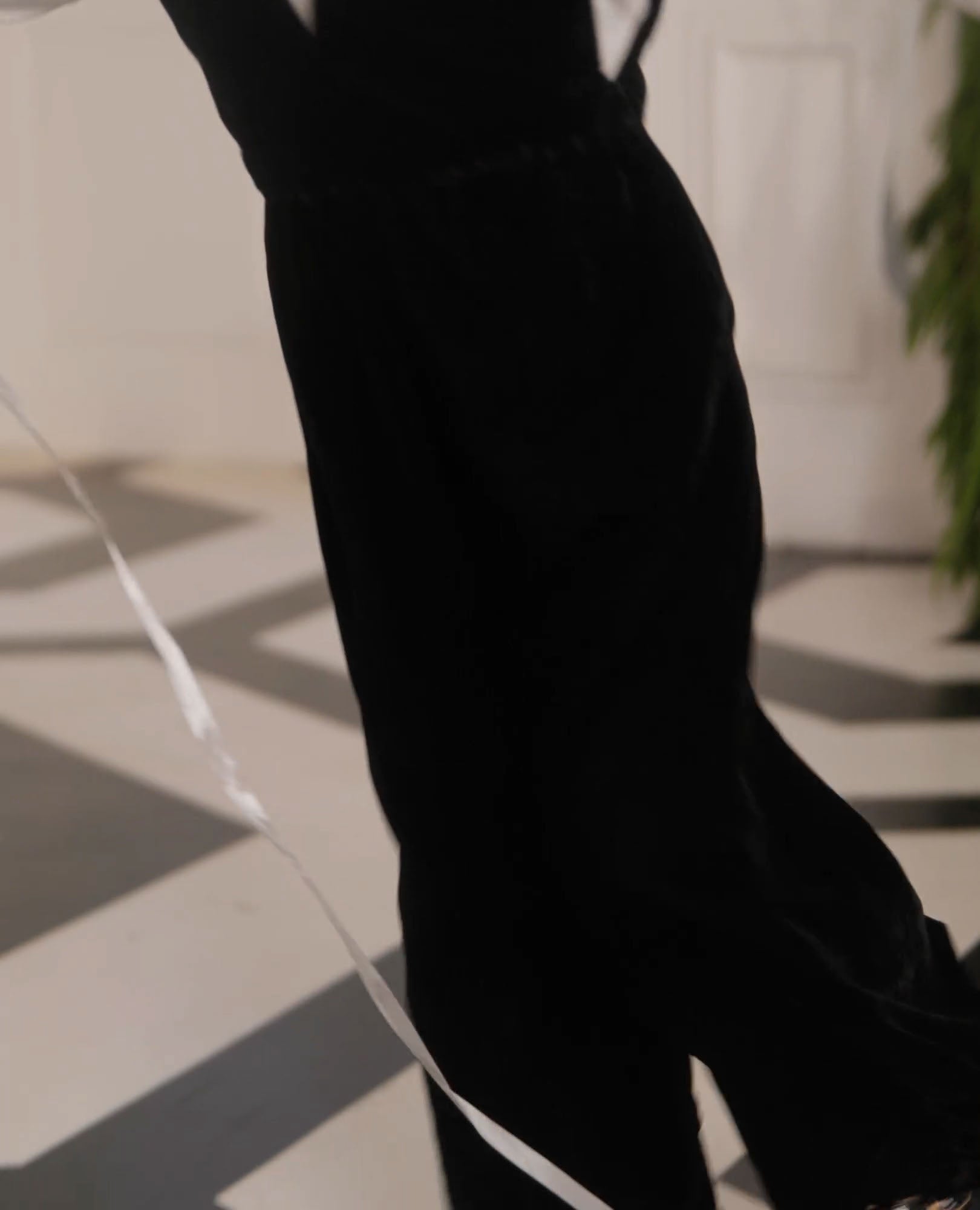 Video of child wearing Velvet Wide Leg Jumpsuit