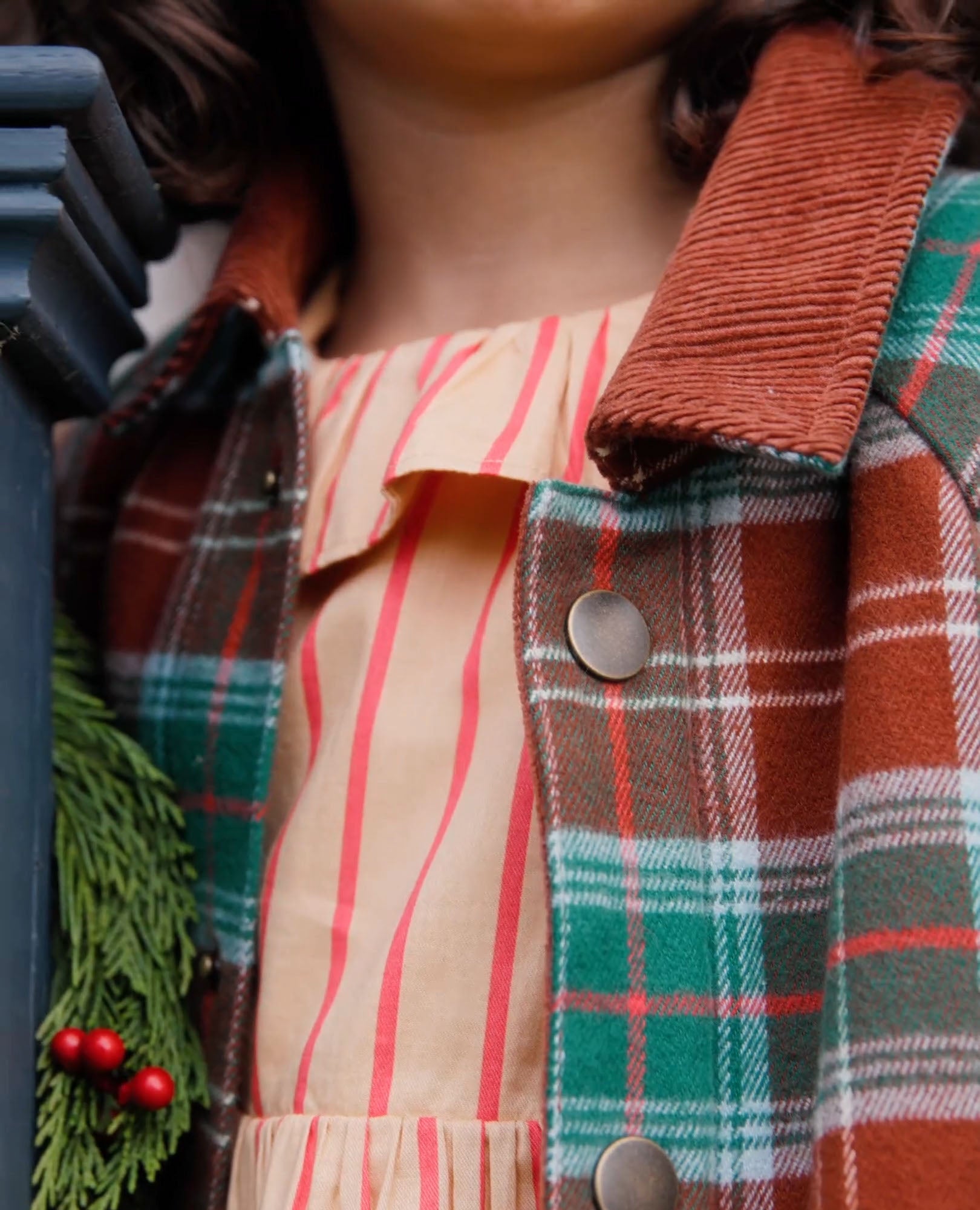 Video of child wearing Flannel Snap Shacket