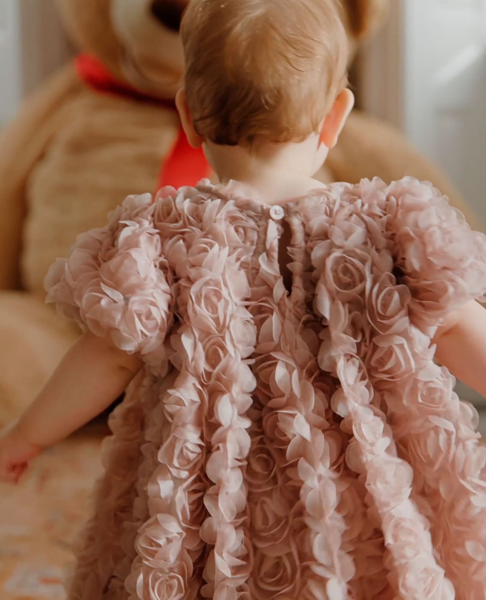 Video of child wearing Baby Rosette Tulle Dress