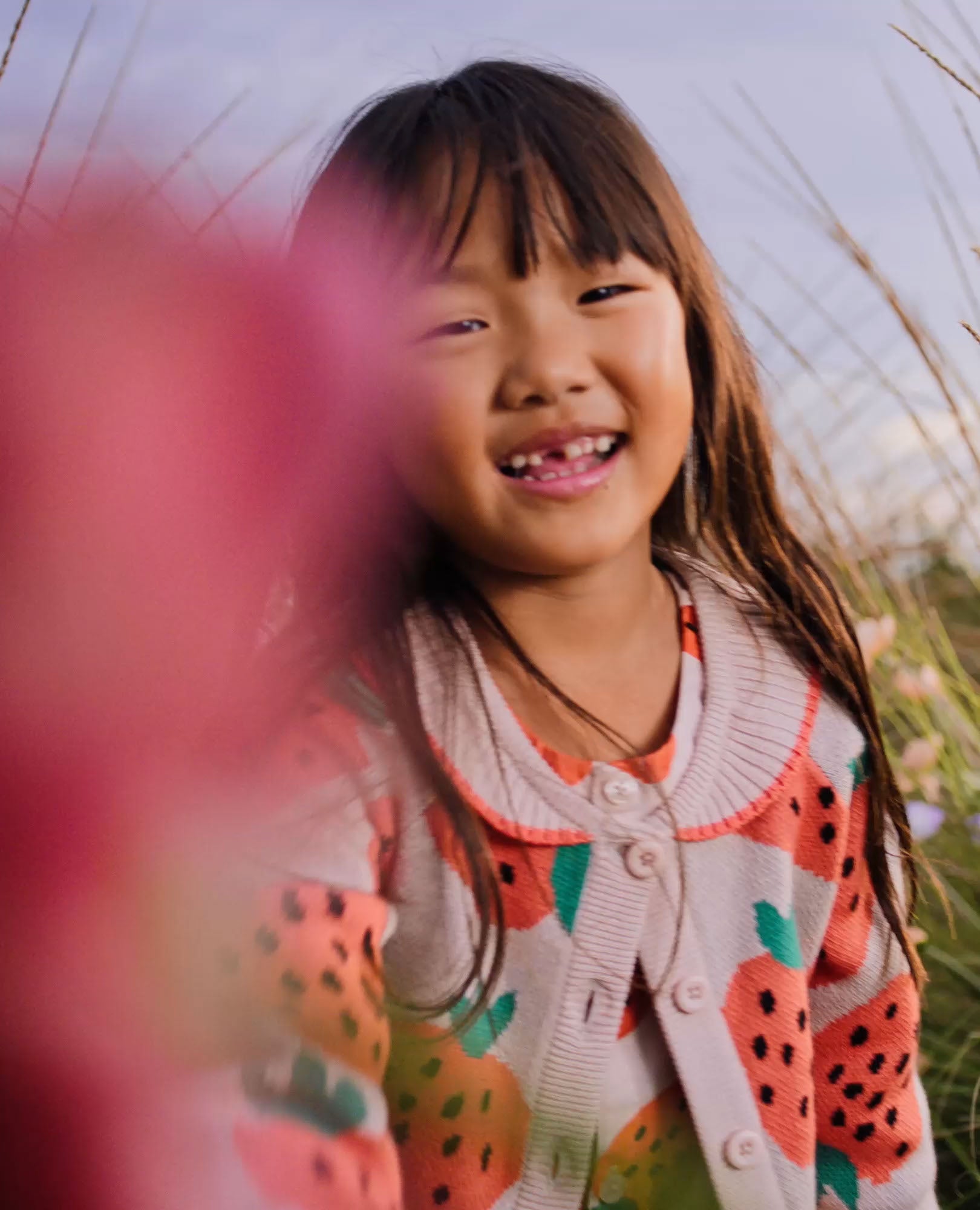Video of child wearing Jacquard Cardigan Sweater