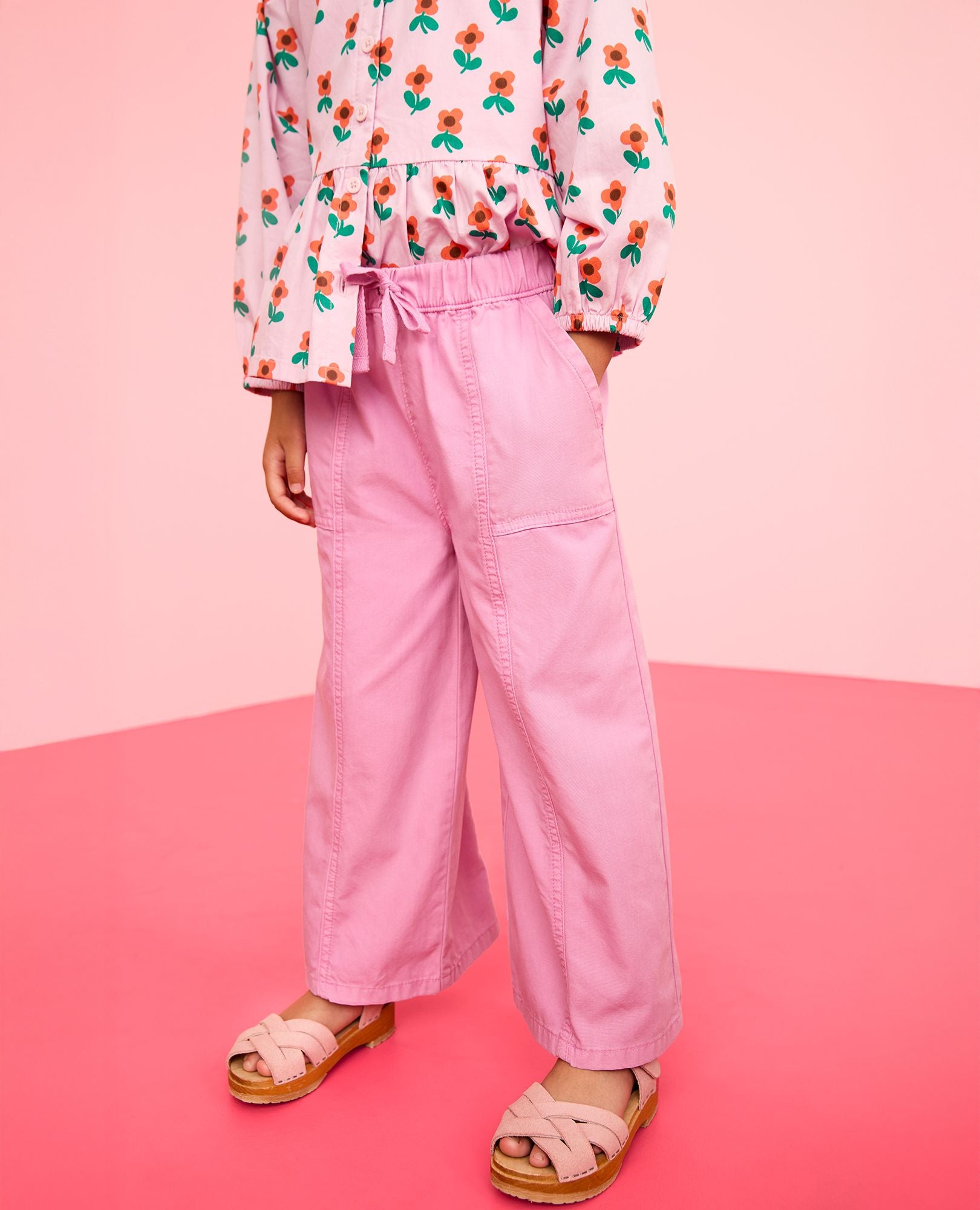 Canvas Wide Leg Pants | Hanna Andersson