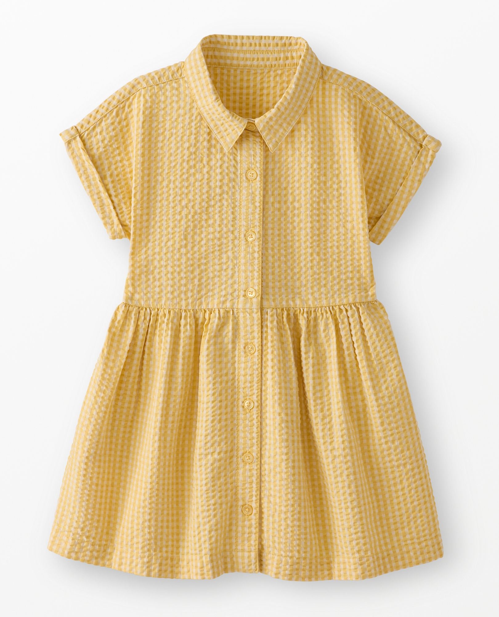 Dolman Sleeve Seersucker Shirt Dress | Hanna Andersson