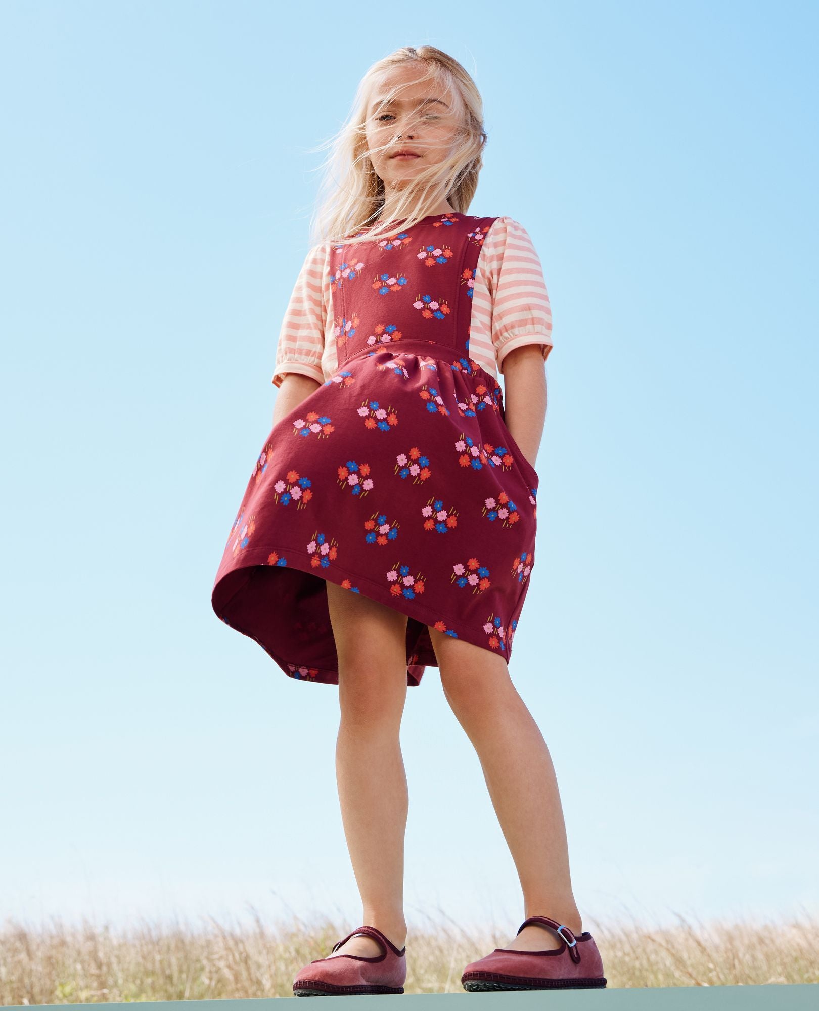Balloon Sleeve T-Shirt & Pinafore Dress Set | Hanna Andersson