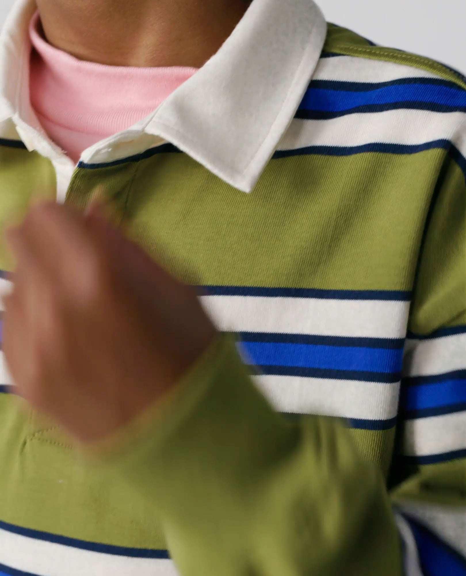 Video of child wearing Long Sleeve Oversized Polo Shirt