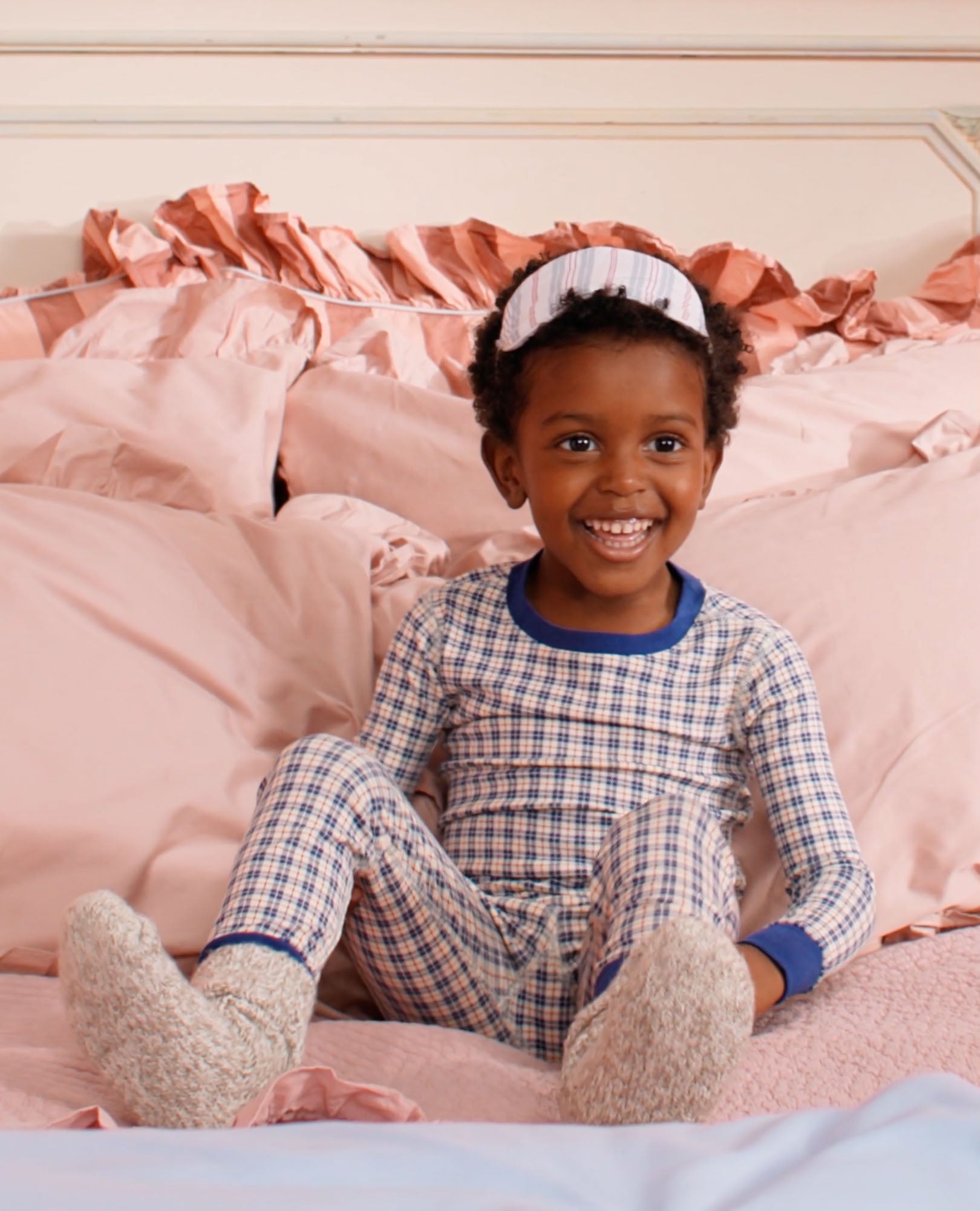Video of child wearing Holiday HannaSoft™ Stretch Pajama Set