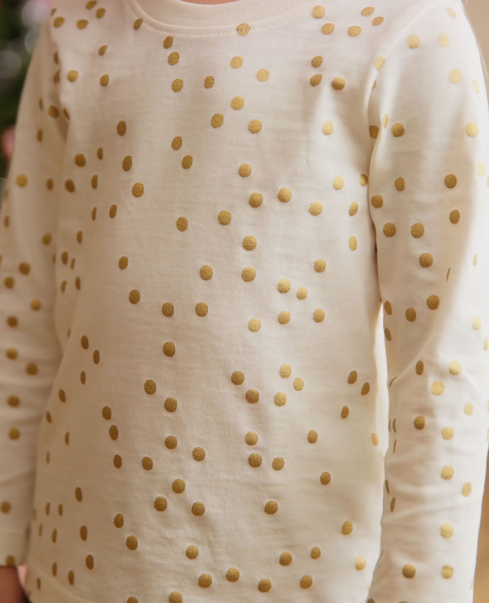 Video of child wearing Long Sleeve Foil Dot T-Shirt