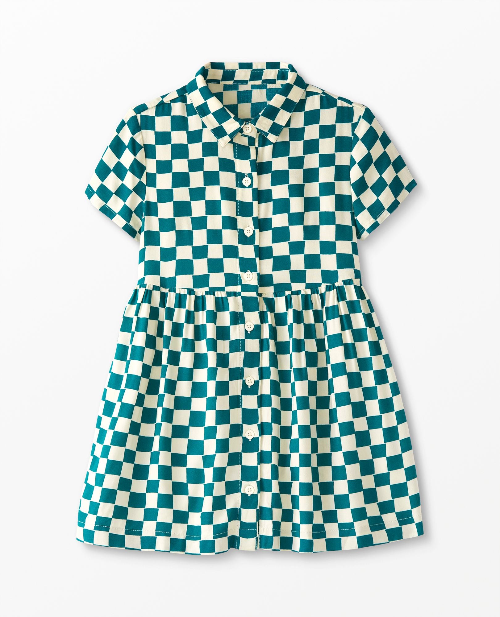 Woven Button Front Shirt Dress | Hanna Andersson