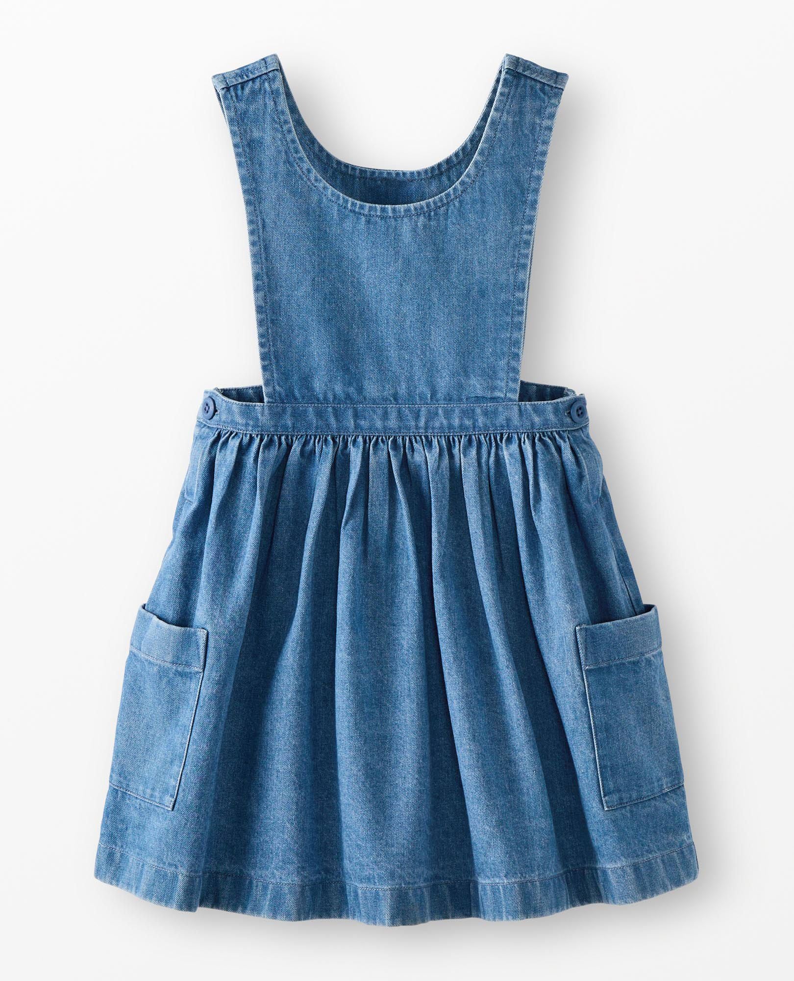 Denim Pinafore Dress with Pockets | Hanna Andersson
