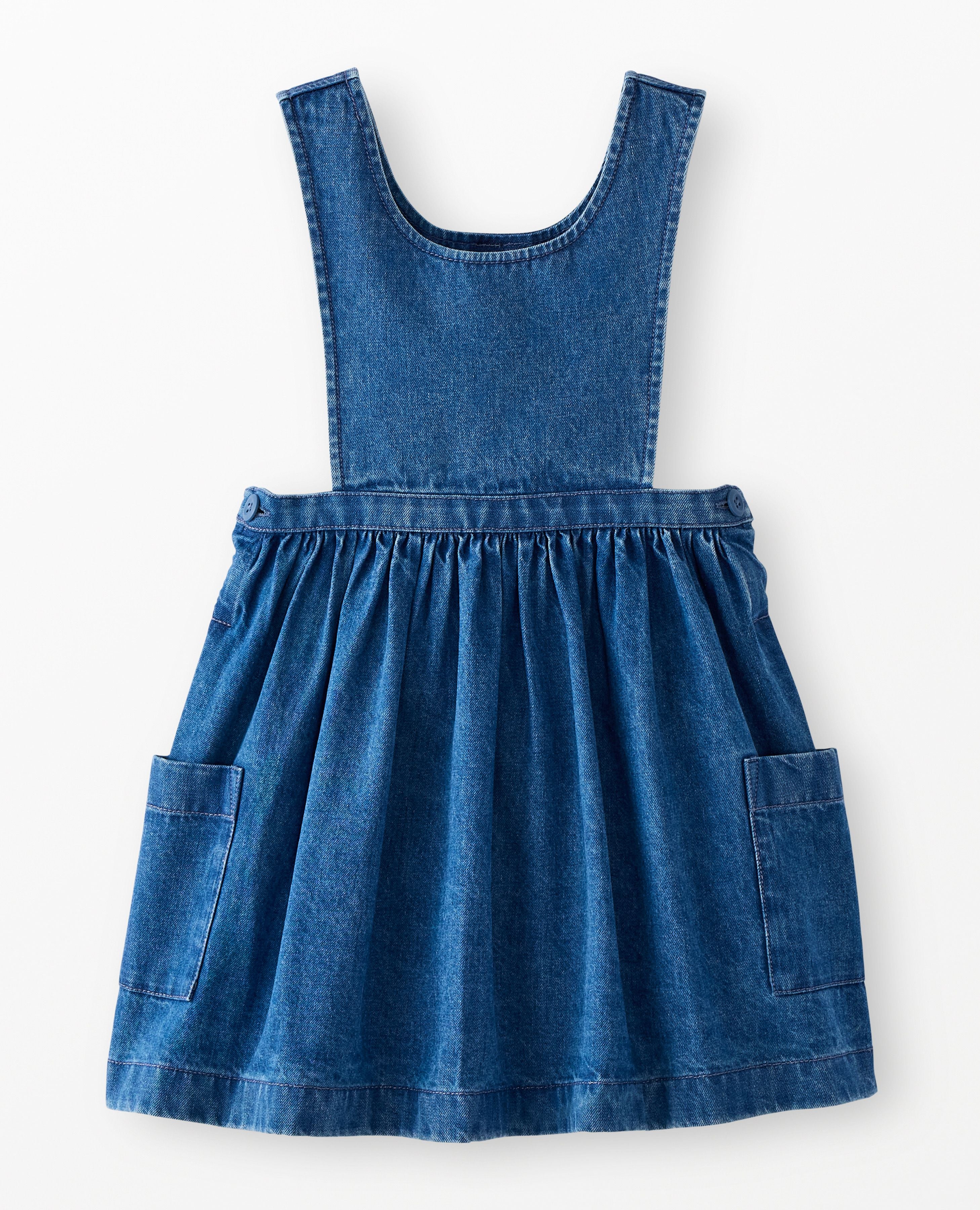 hanna andersson denim dress Pinafore with Pockets Size:38/36 Cosima Hi-Lo Bubble-Hem Dress VSP50412 Mercari 99% cotton/1% spandex