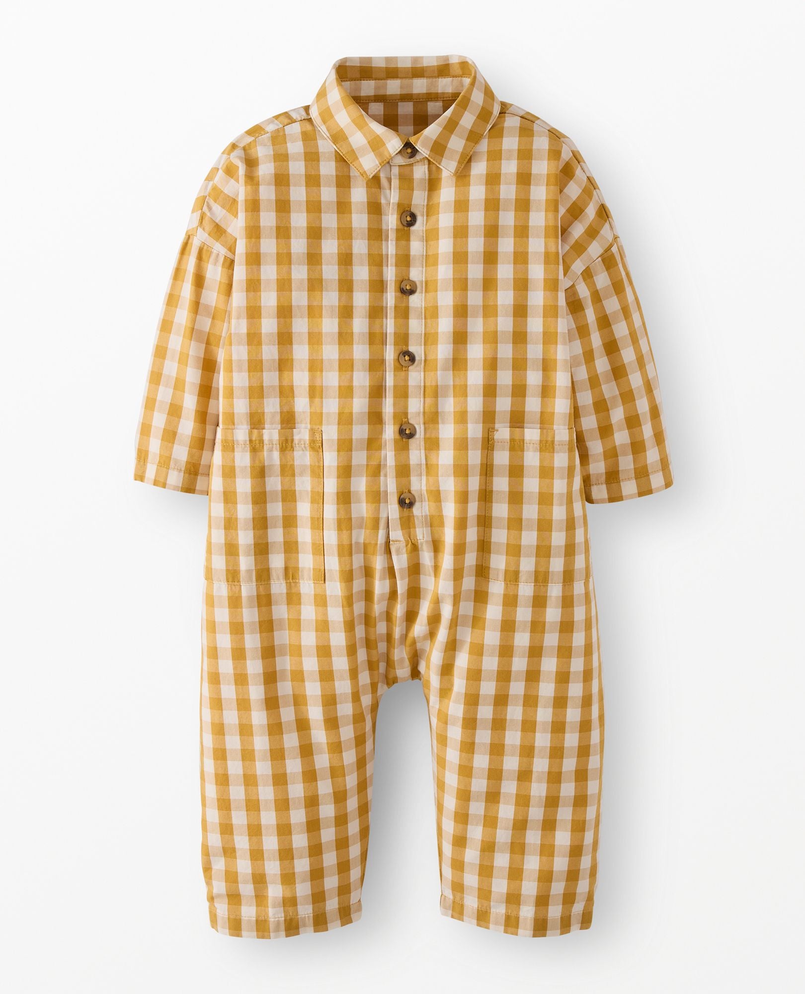 Poplin Gingham Coveralls | Hanna Andersson
