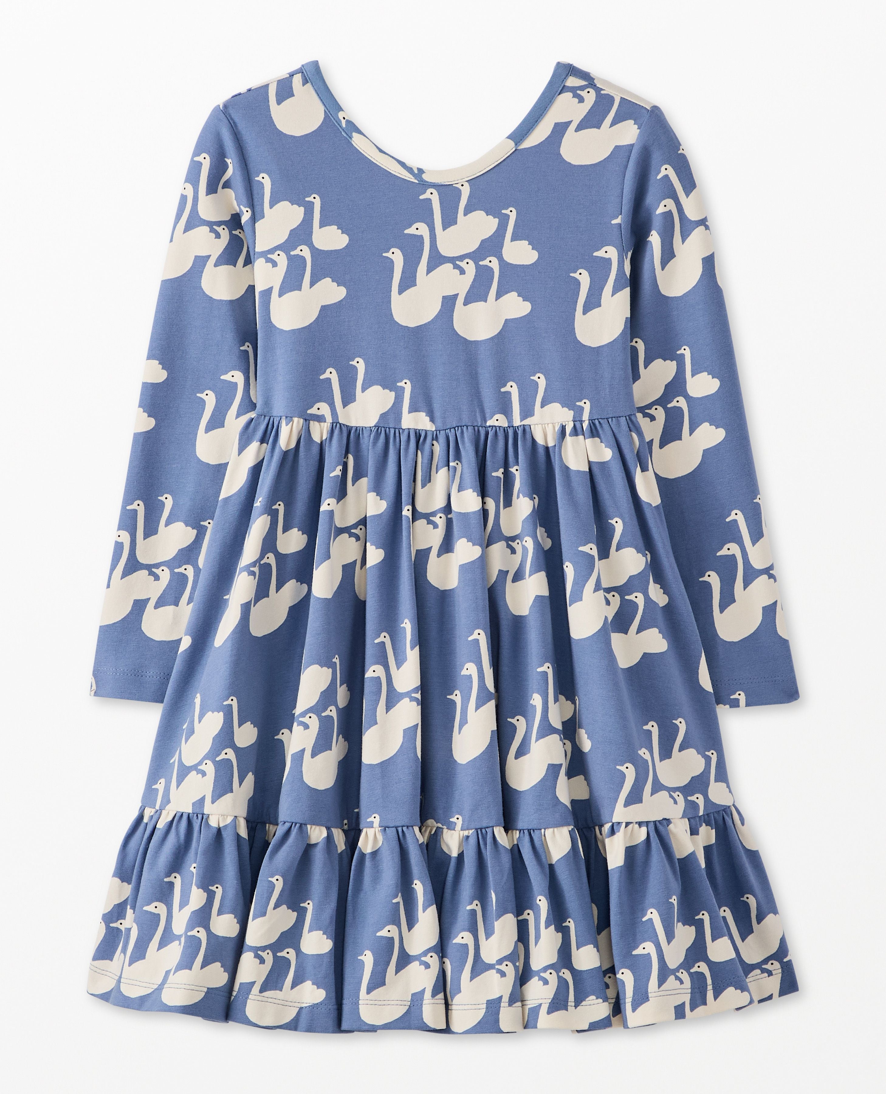 knee length dresses for ladies Hanna Andersson Long Sleeve Playtime HannaSoft Dress