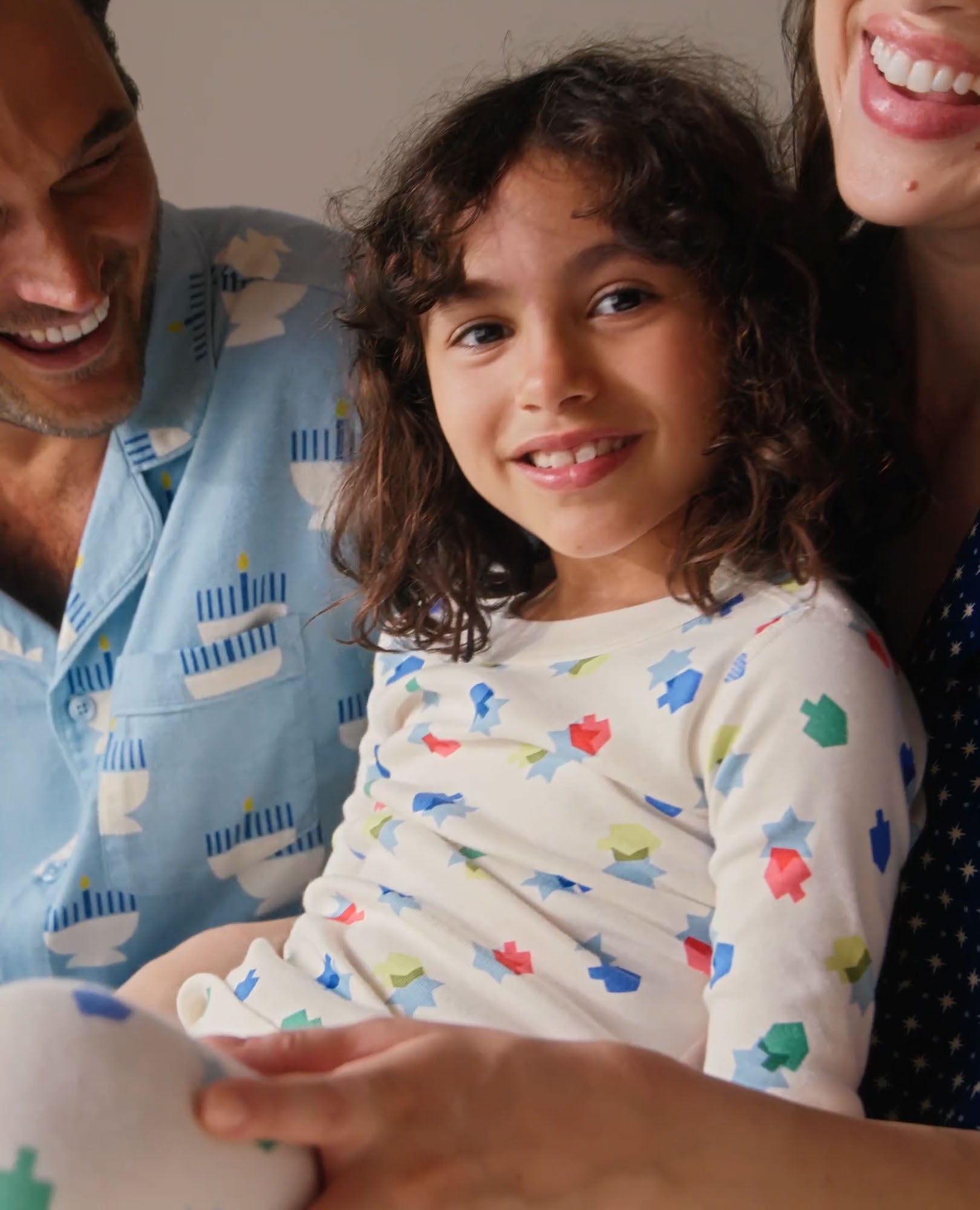 Video of child wearing Adult Holiday Flannel Pajama Top