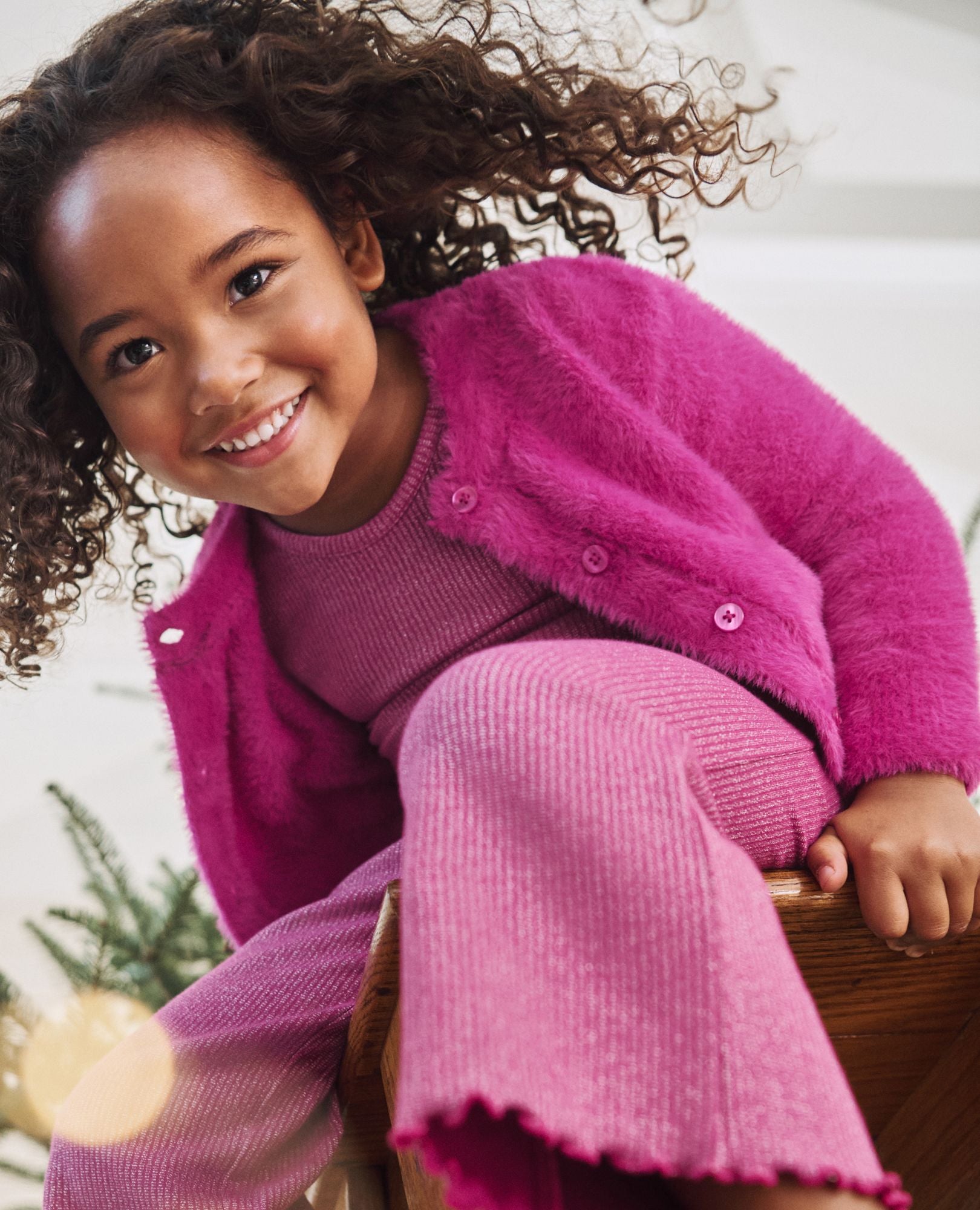 Cropped Feather Cardigan | Hanna Andersson