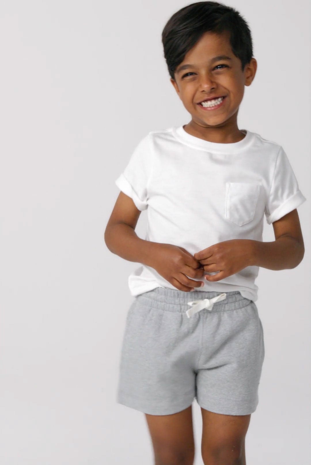 Video of child wearing French Terry Midi Shorts