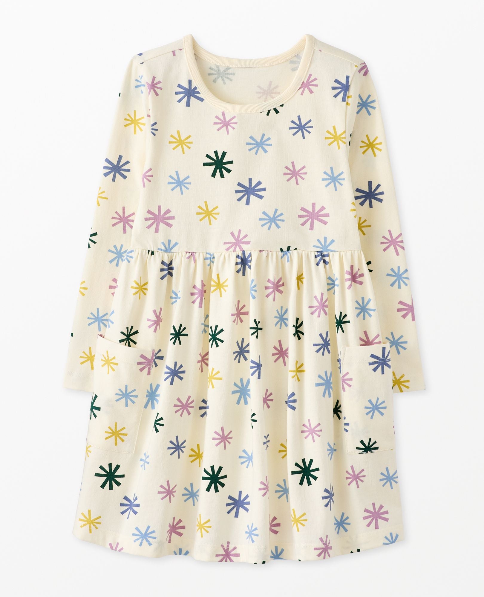 hanna andersson holiday dress Long Sleeve Playground with Pockets BIJOUX E26