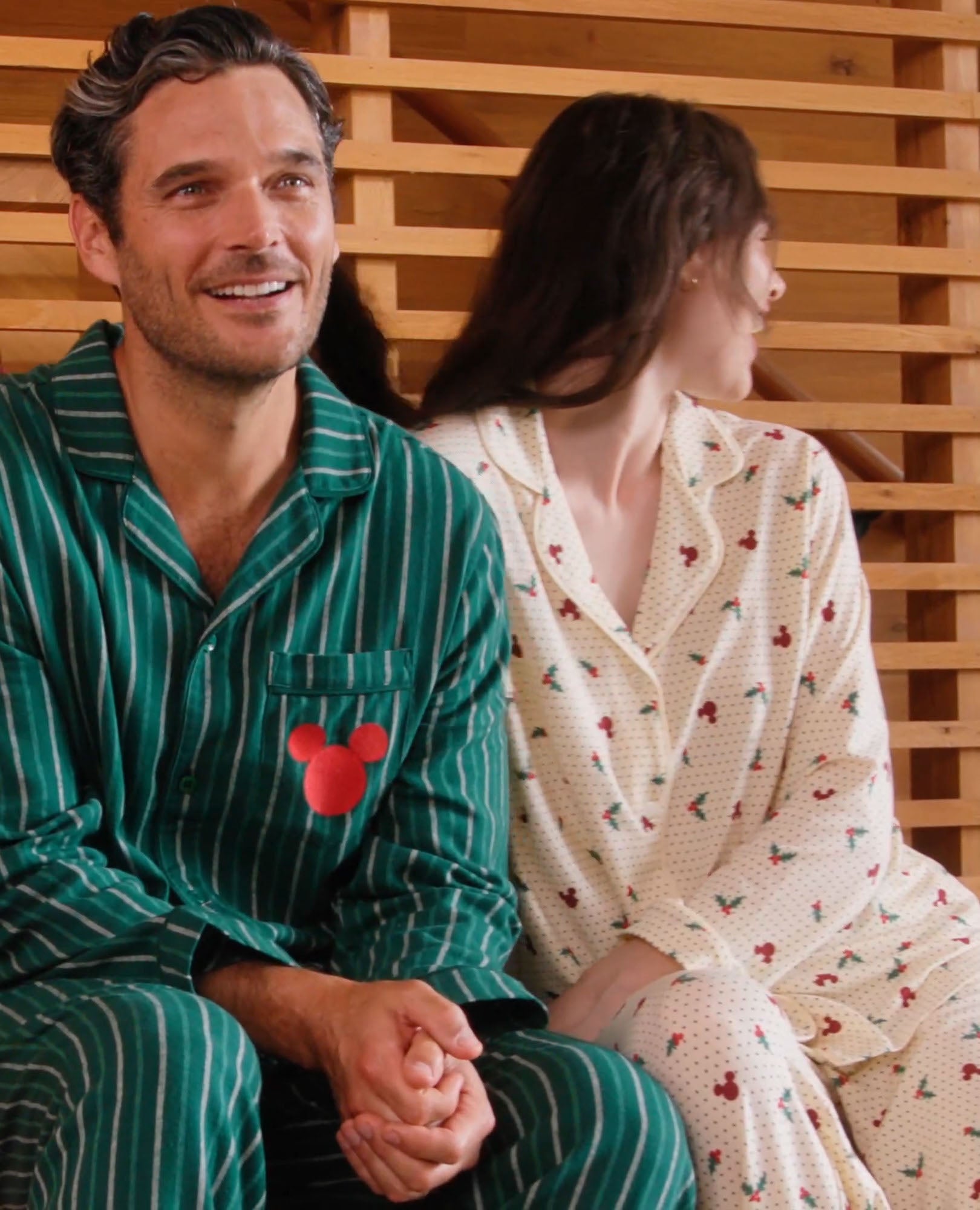 Video of child wearing Women's Disney Mickey Mouse Holiday HannaSoft™ Long Sleeve Pajama Set