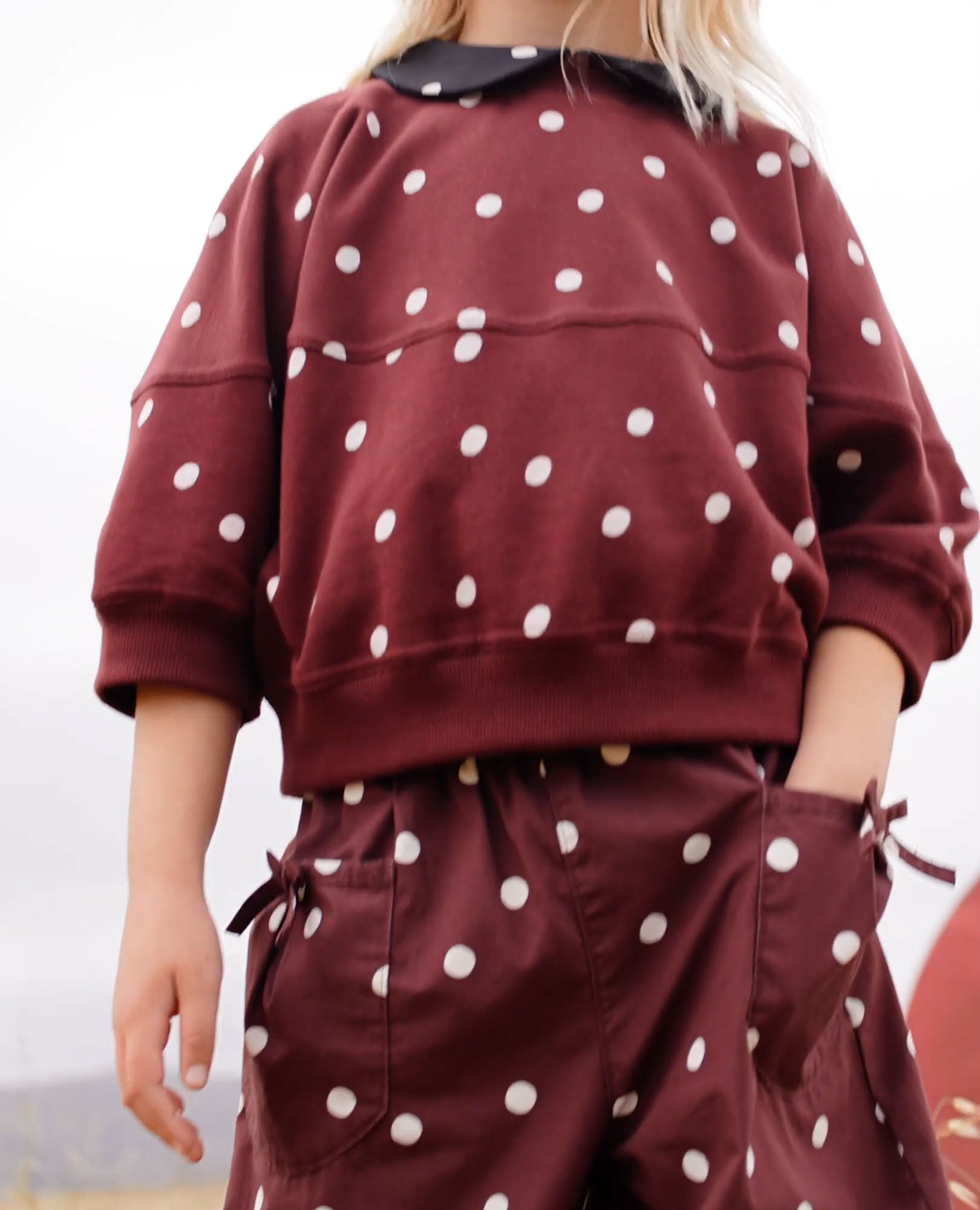 Poplin Dot Bow Pocket Pants | Hanna Andersson