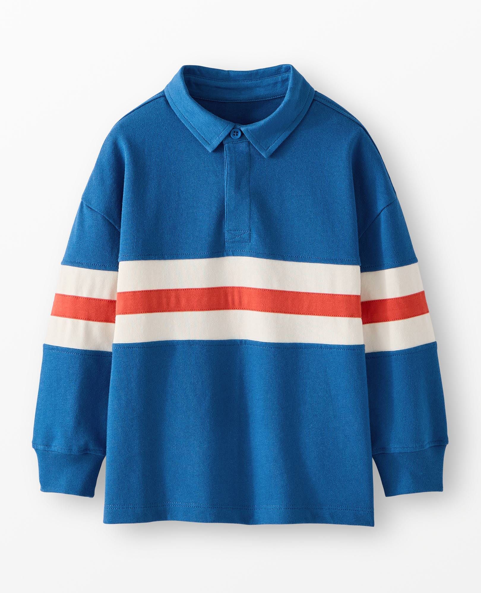 Pieced Stripe Rugby Shirt | Hanna Andersson