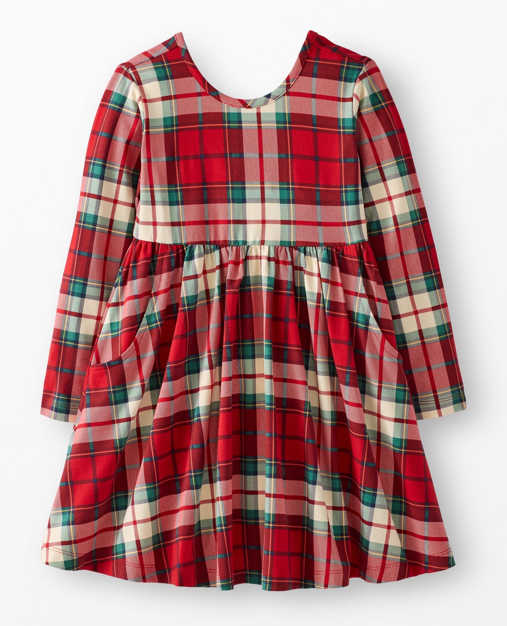 Long Sleeve Plaid Skater Dress with Pockets | Hanna Andersson