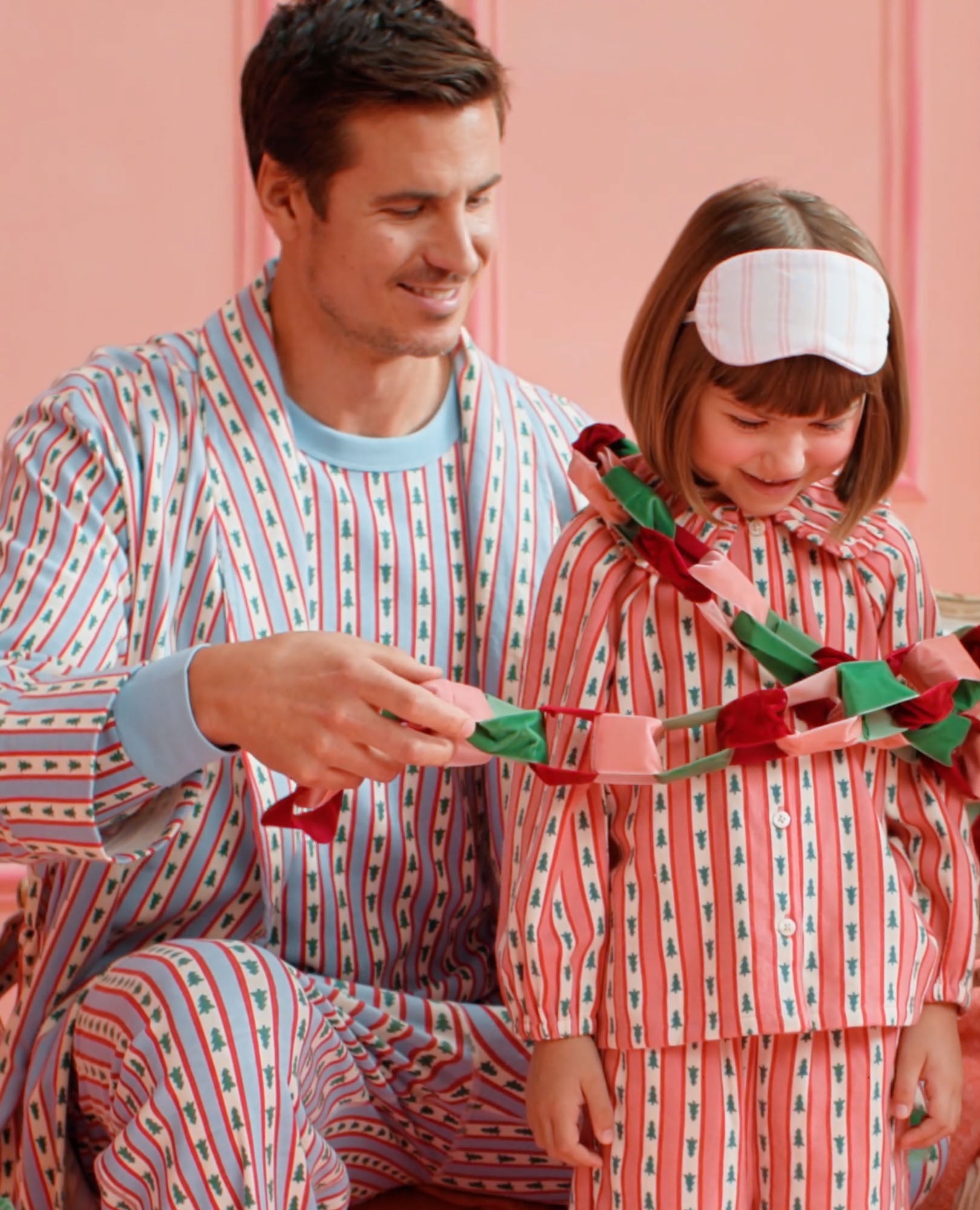 Video of child wearing Adult Holiday Relaxed Fit Pajama Set