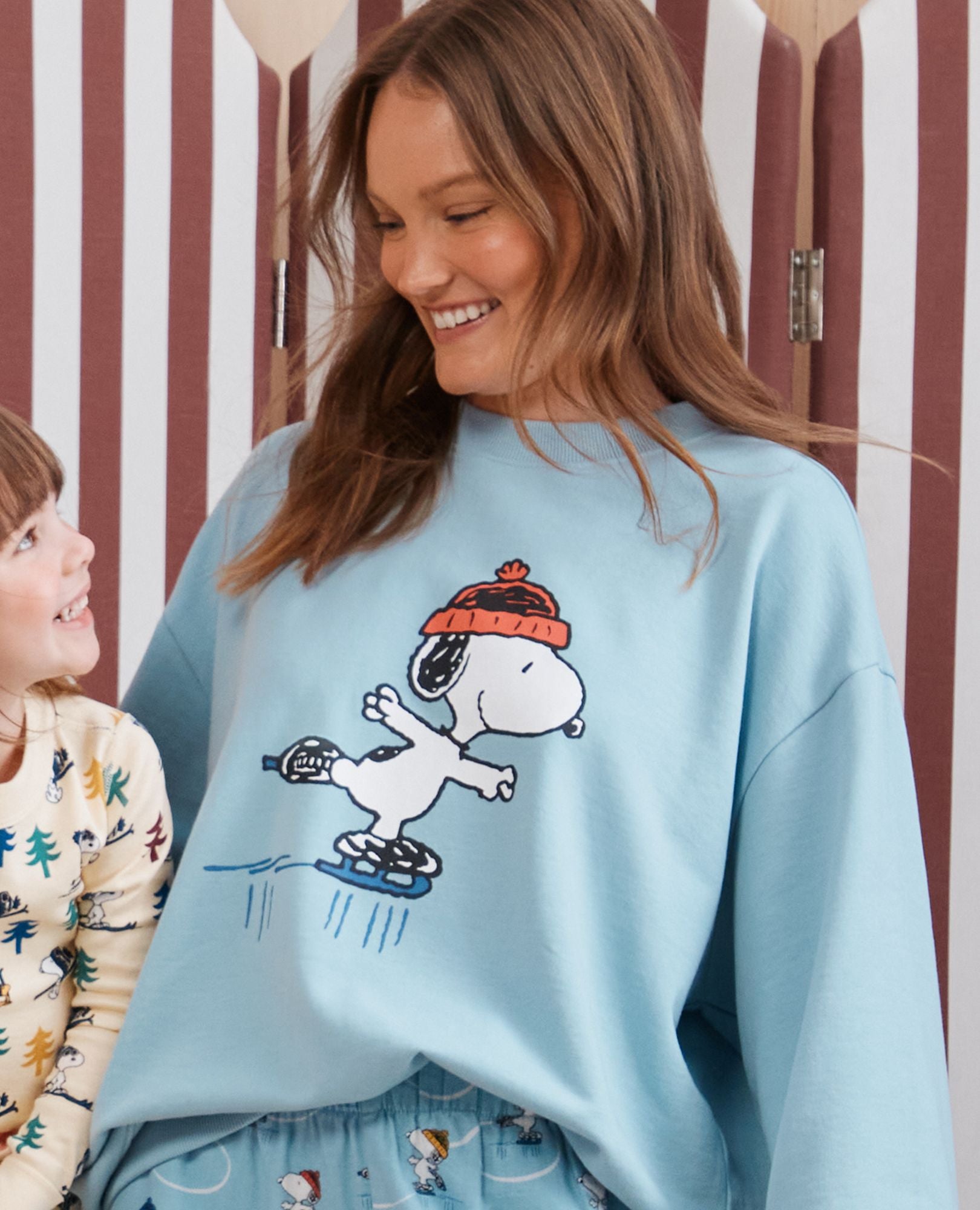 Adult Peanuts Holiday Oversized French Terry Sweatshirt | Hanna