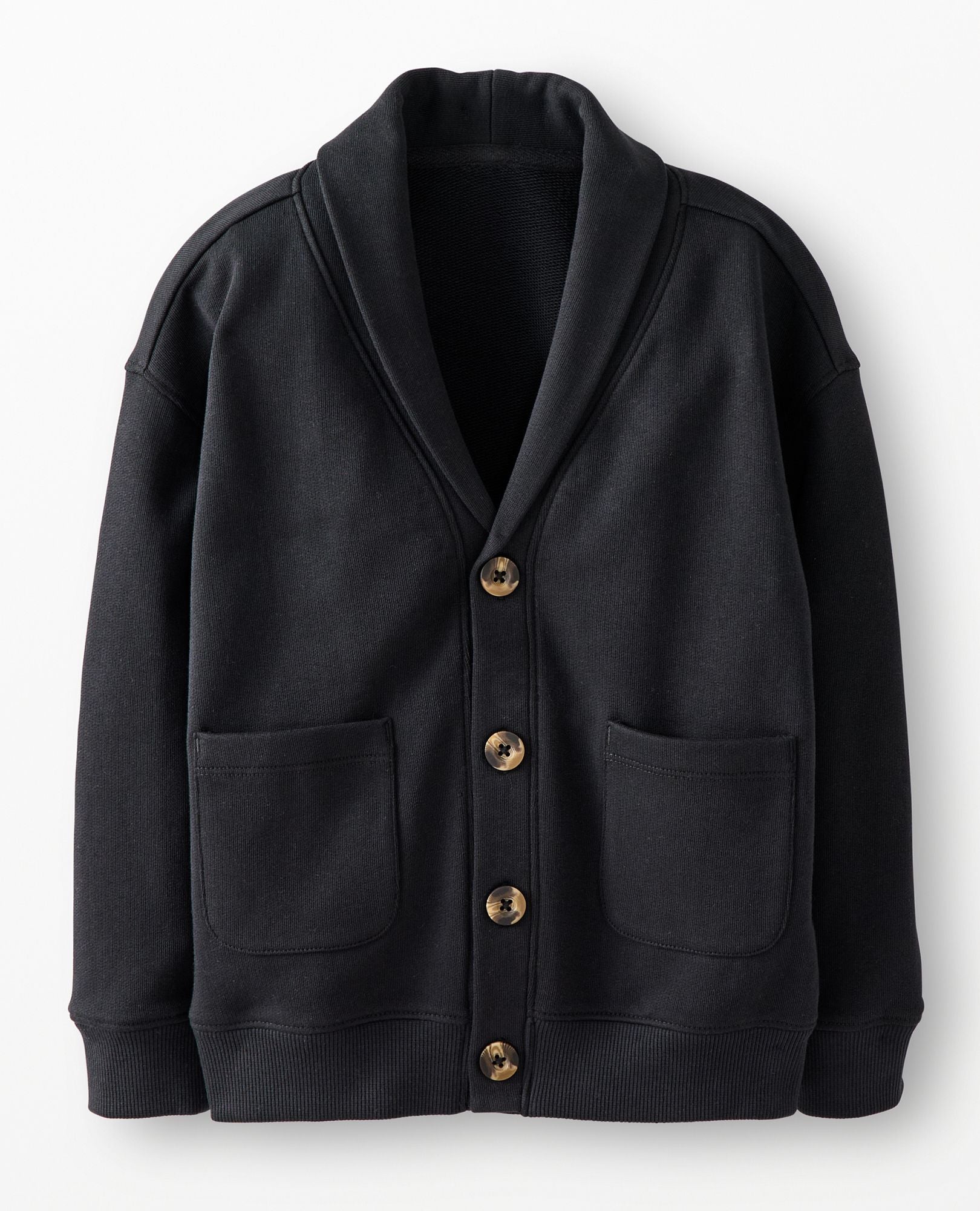 French Terry Shawl Collar Cardigan | Hanna Andersson