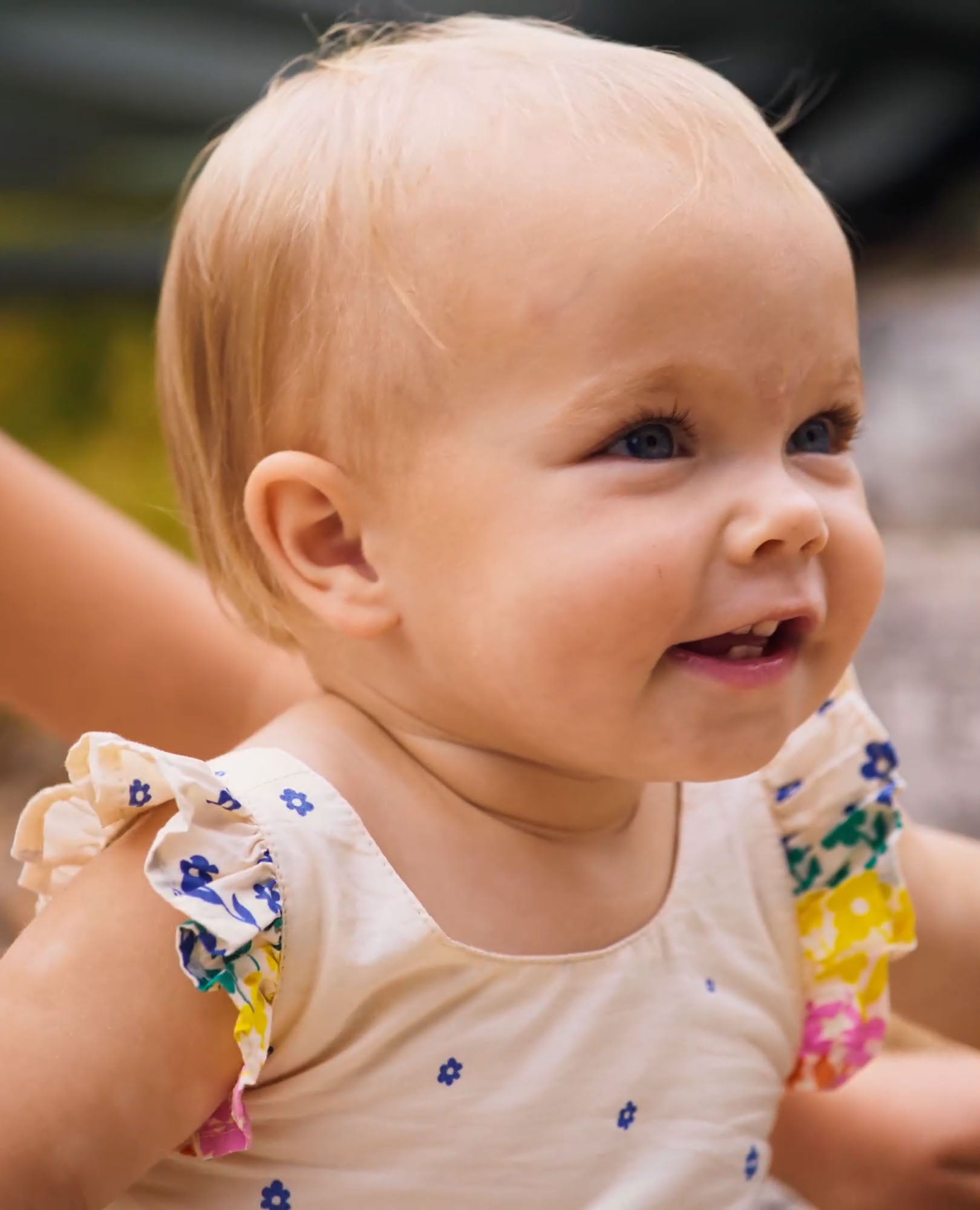 Video of child wearing Baby Ruffle Sleeve Poplin Dress