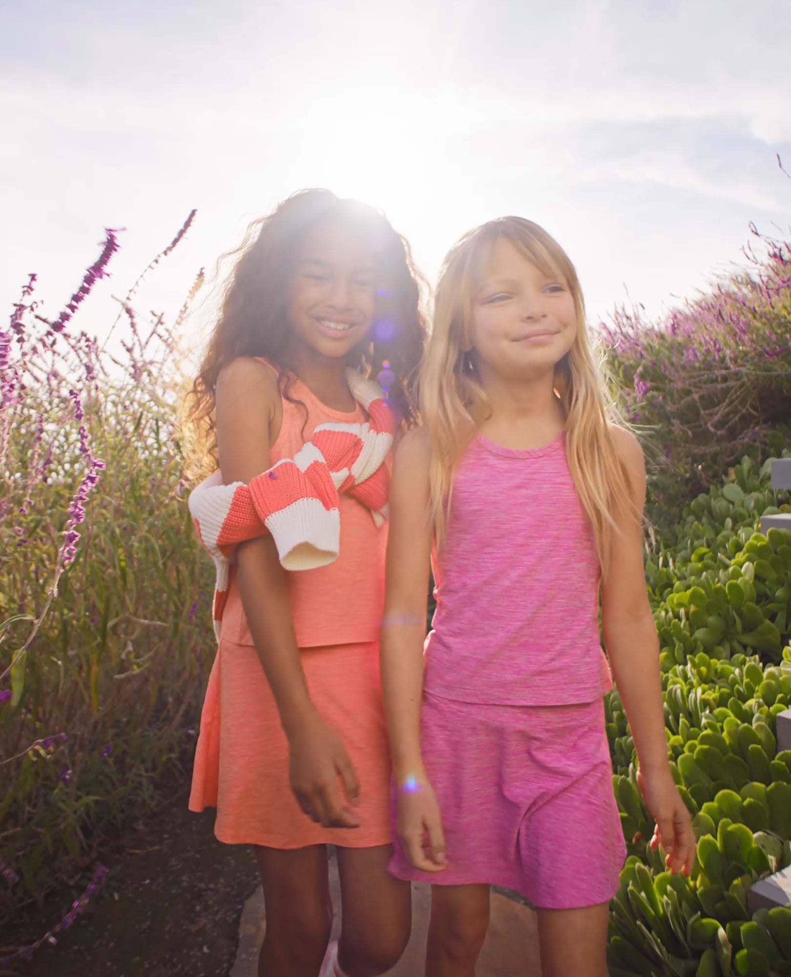 Video of child wearing Active UV Tank & Skort Set