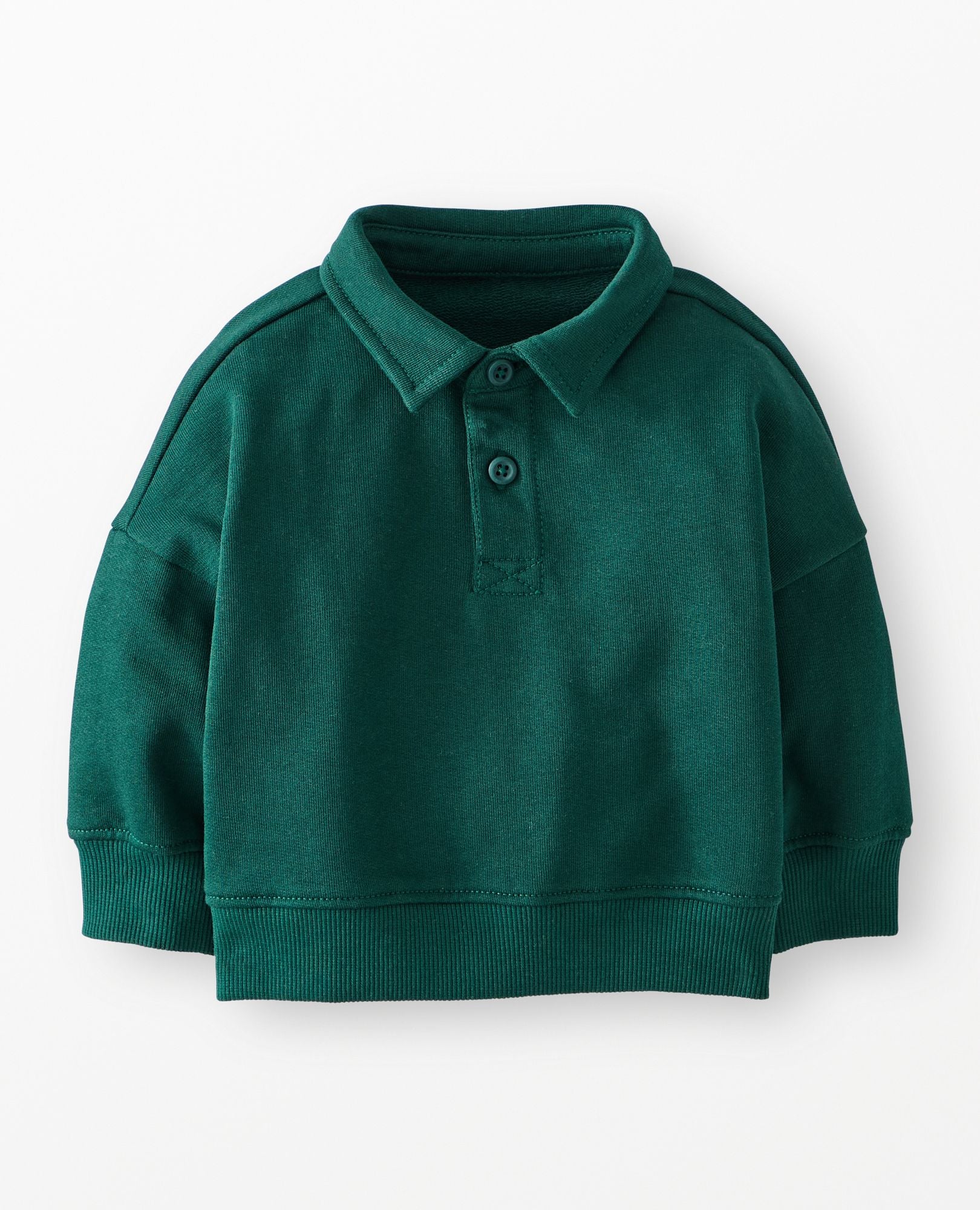 トップス UltraCompactTerryCrewNeckSweater Baby Oversized French Terry Polo Sweatshirt | Hanna Andersson